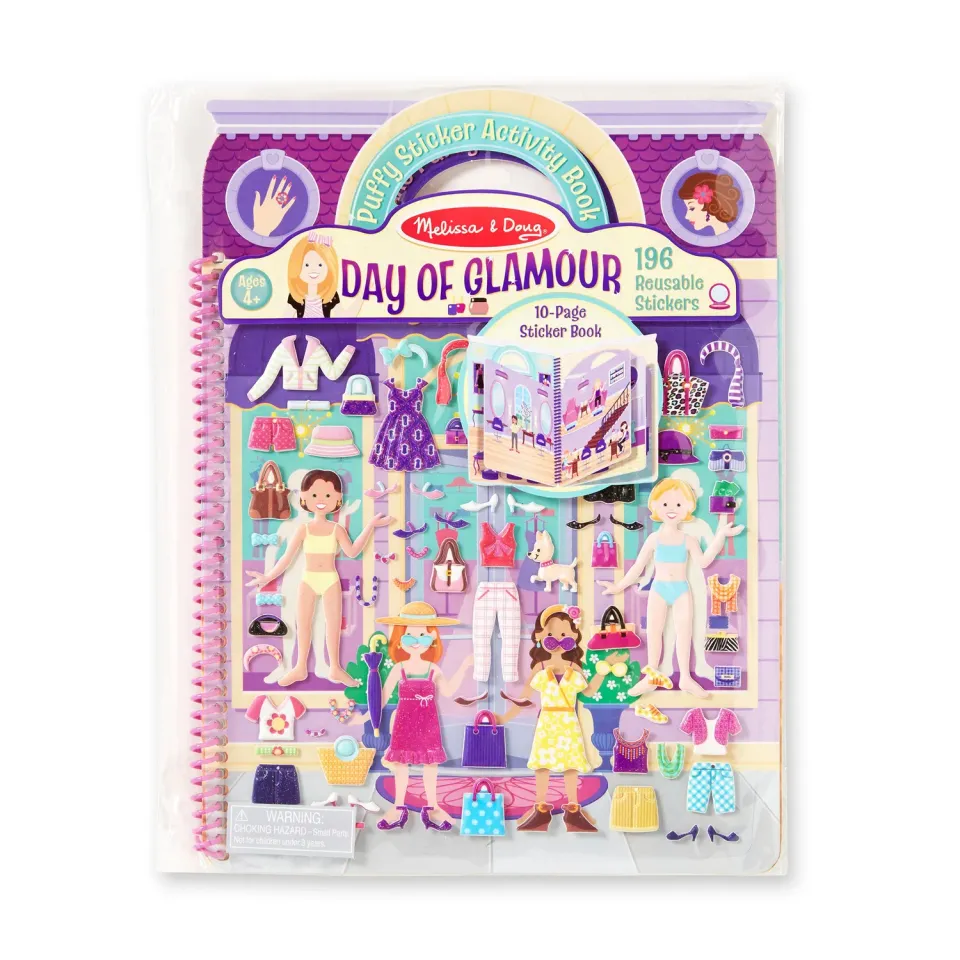 Melissa & Doug Puffy Sticker Activity Book Day of Glamour stickerboek