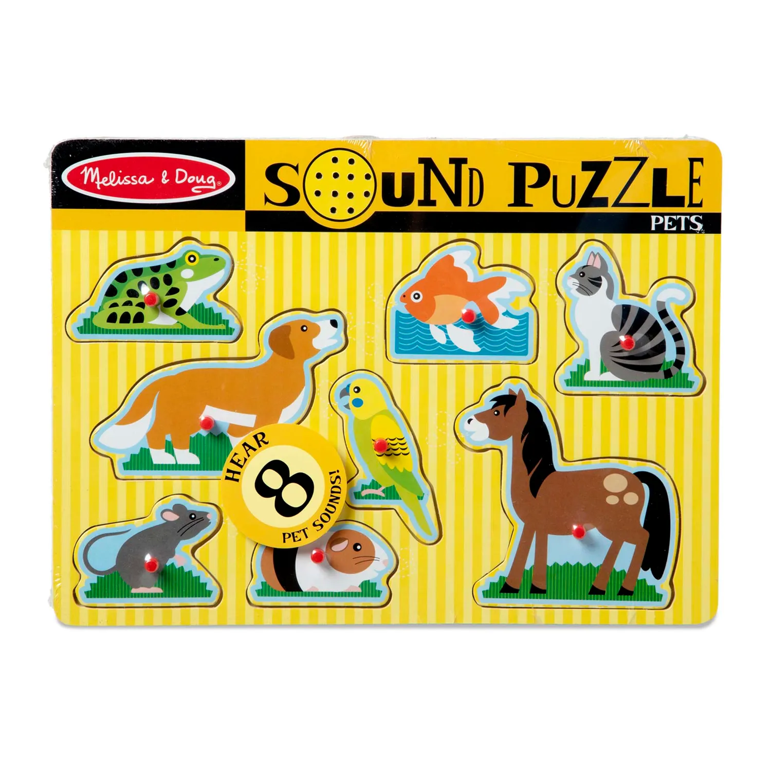 Melissa & Doug Pets geluidspuzzel 8 stukjes met dierengeluid
