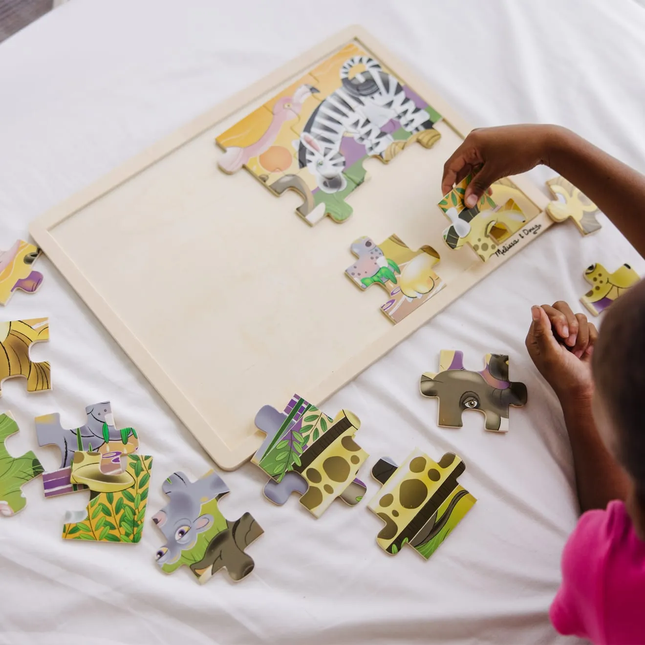 Melissa & Doug African Plains houten puzzel 24 stukjes