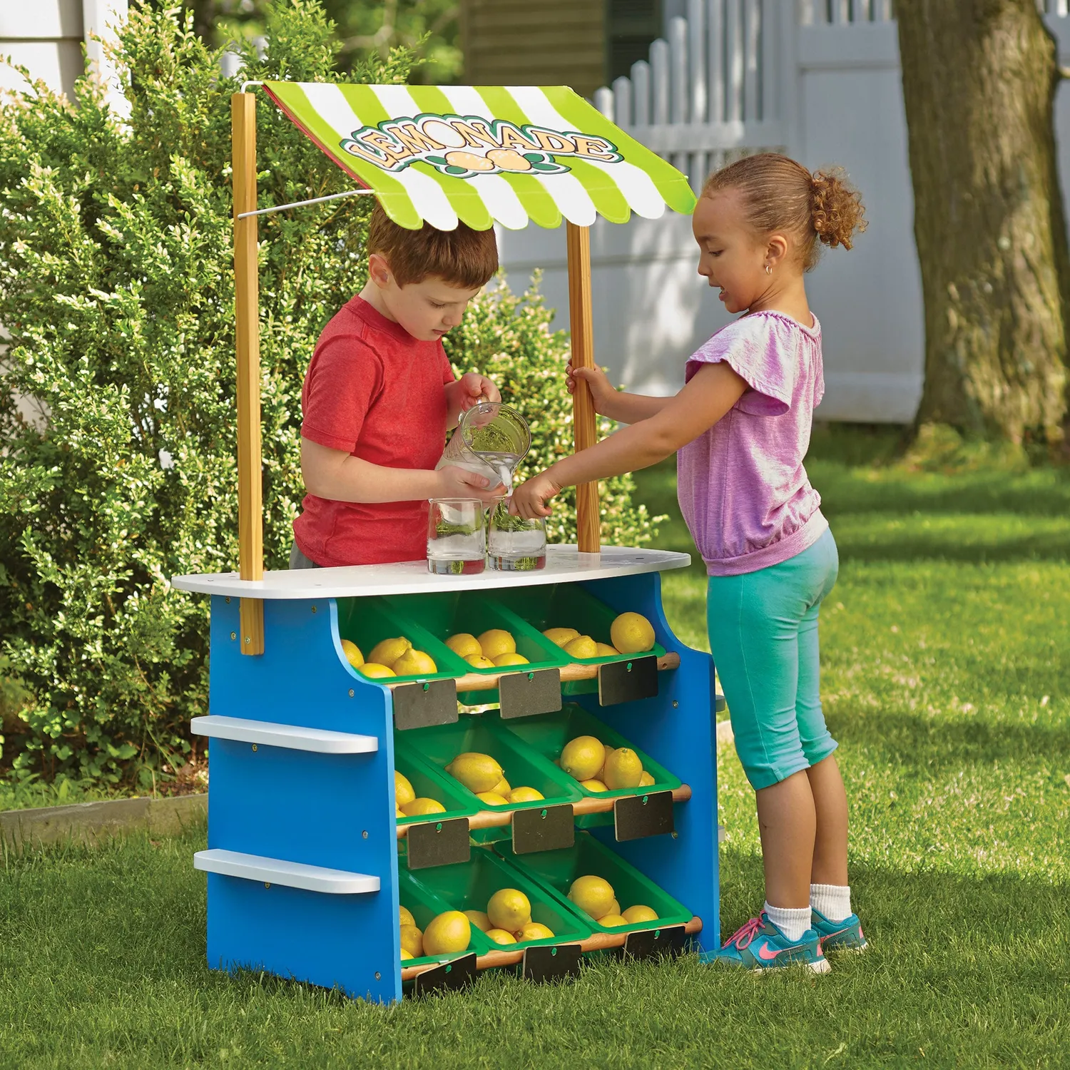 Melissa & Doug Grocery Store speelwinkel hout limonadekraam 3+ jaar