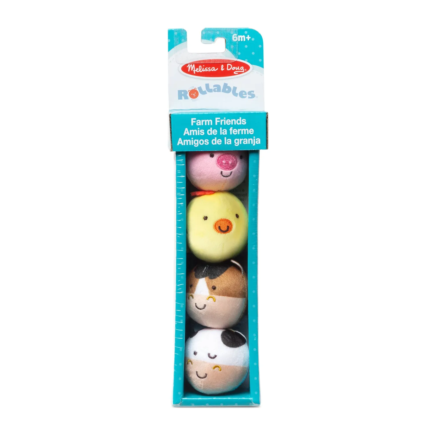 Melissa & Doug Rollables Farm Friends rolspeeltjes 4 stuks zacht