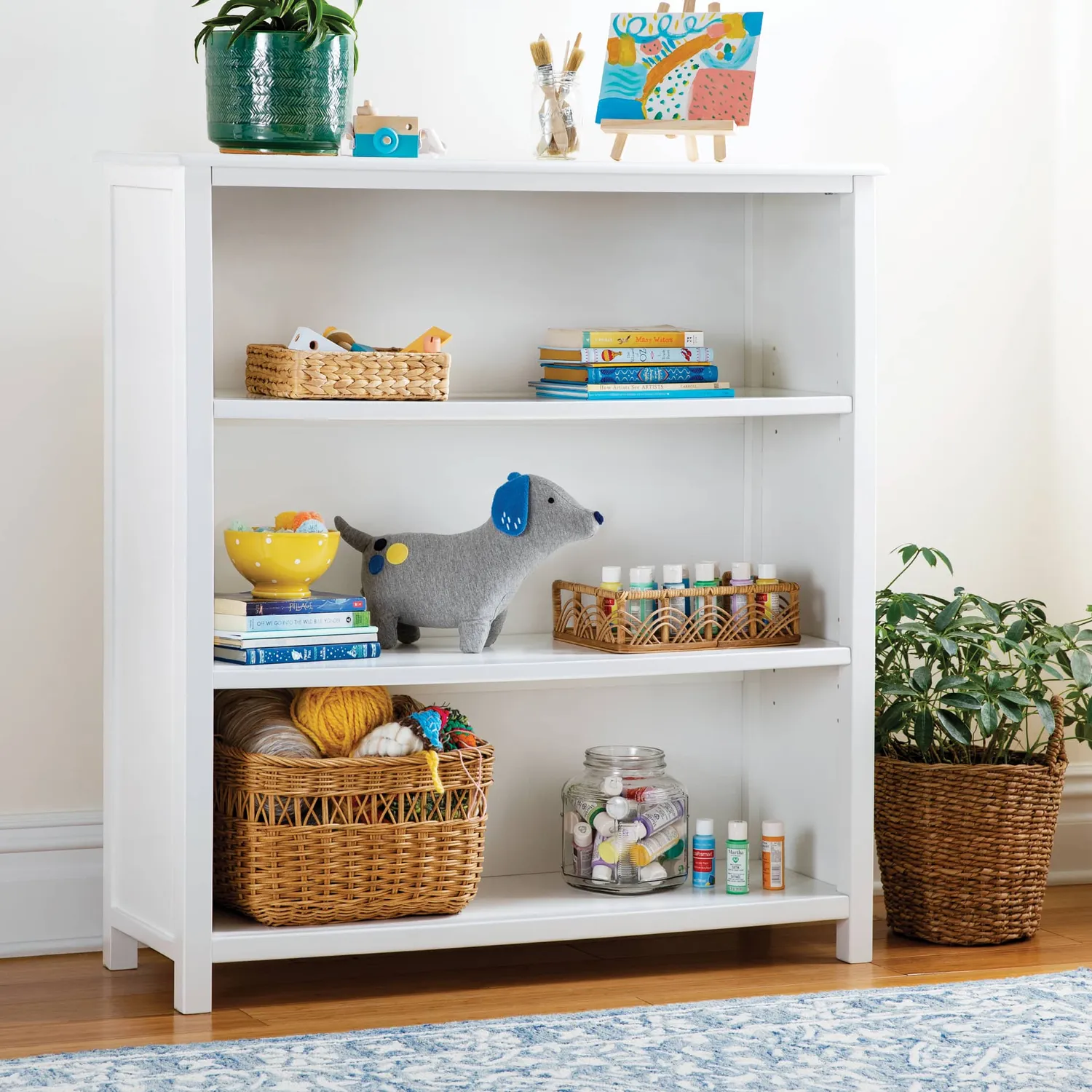 Guidecraft Taiga 3-Shelf 42" boekenkast Wit 3-laags