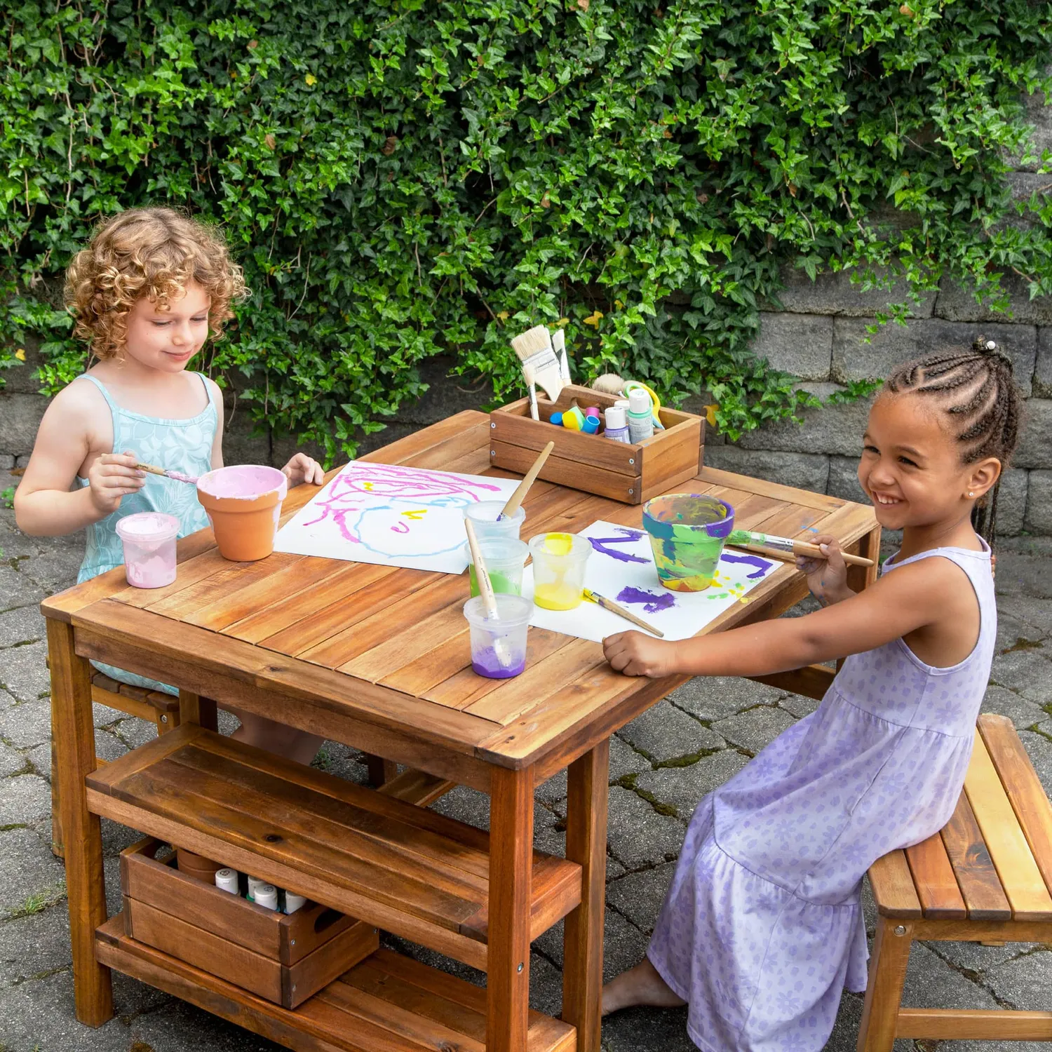 Guidecraft Martha Stewart Kids Outdoor knutseltafel set hout