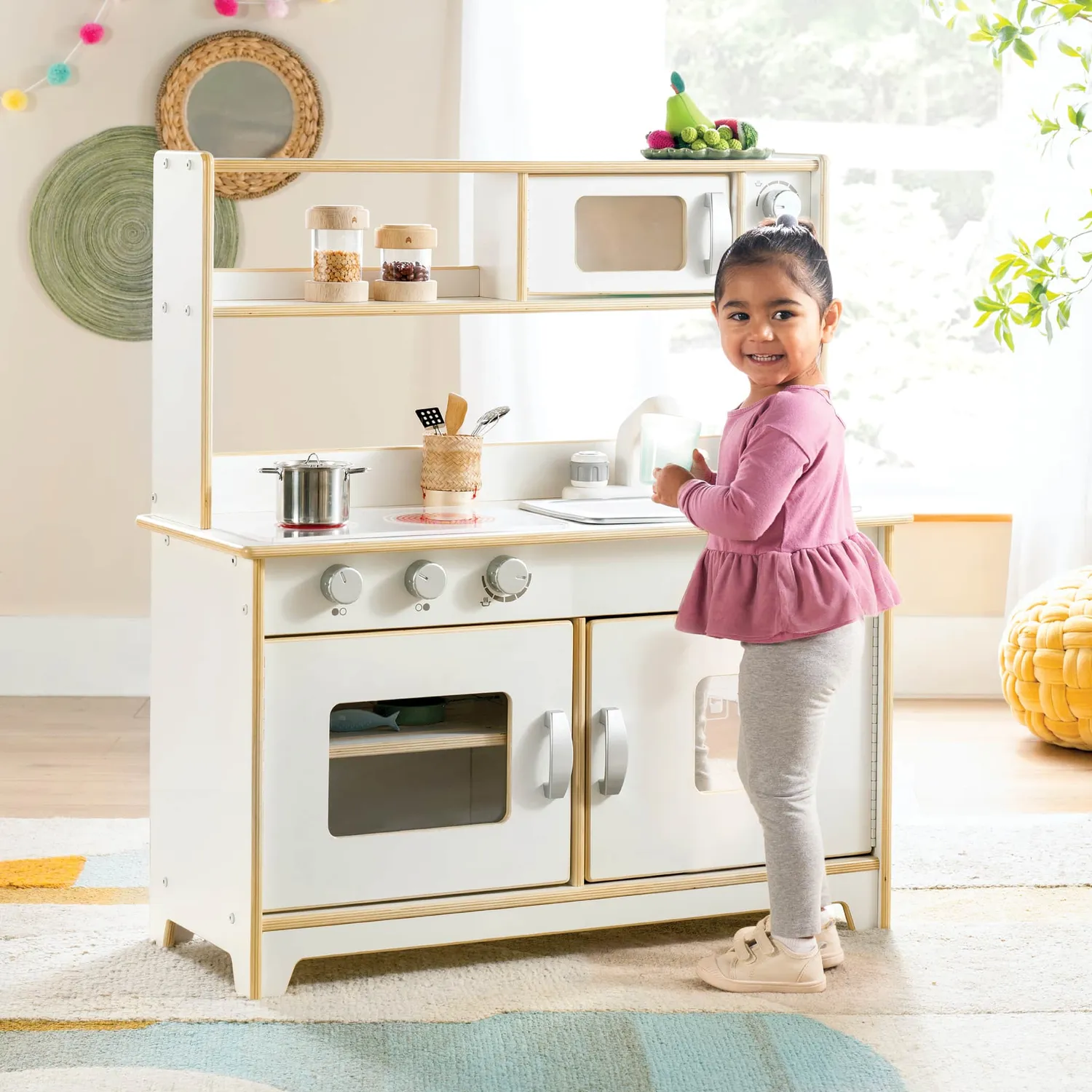 Guidecraft EdQ All-in-One speelkeuken naturel hout