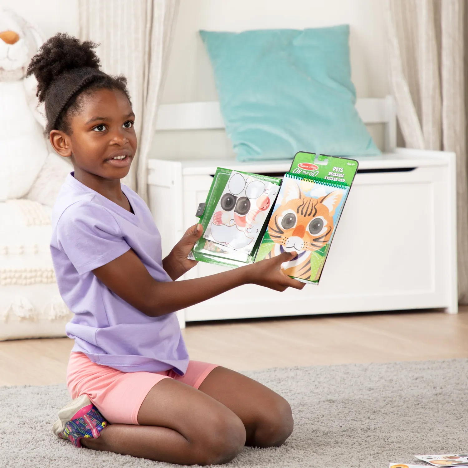 Melissa & Doug Make-a-Face Pets stickerboek herbruikbaar 65 stuks