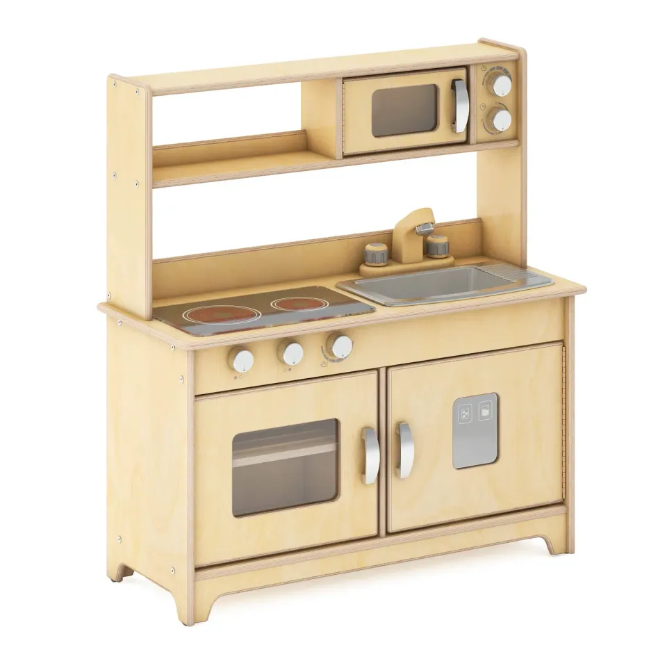 Guidecraft EdQ All-in-One speelkeuken naturel hout