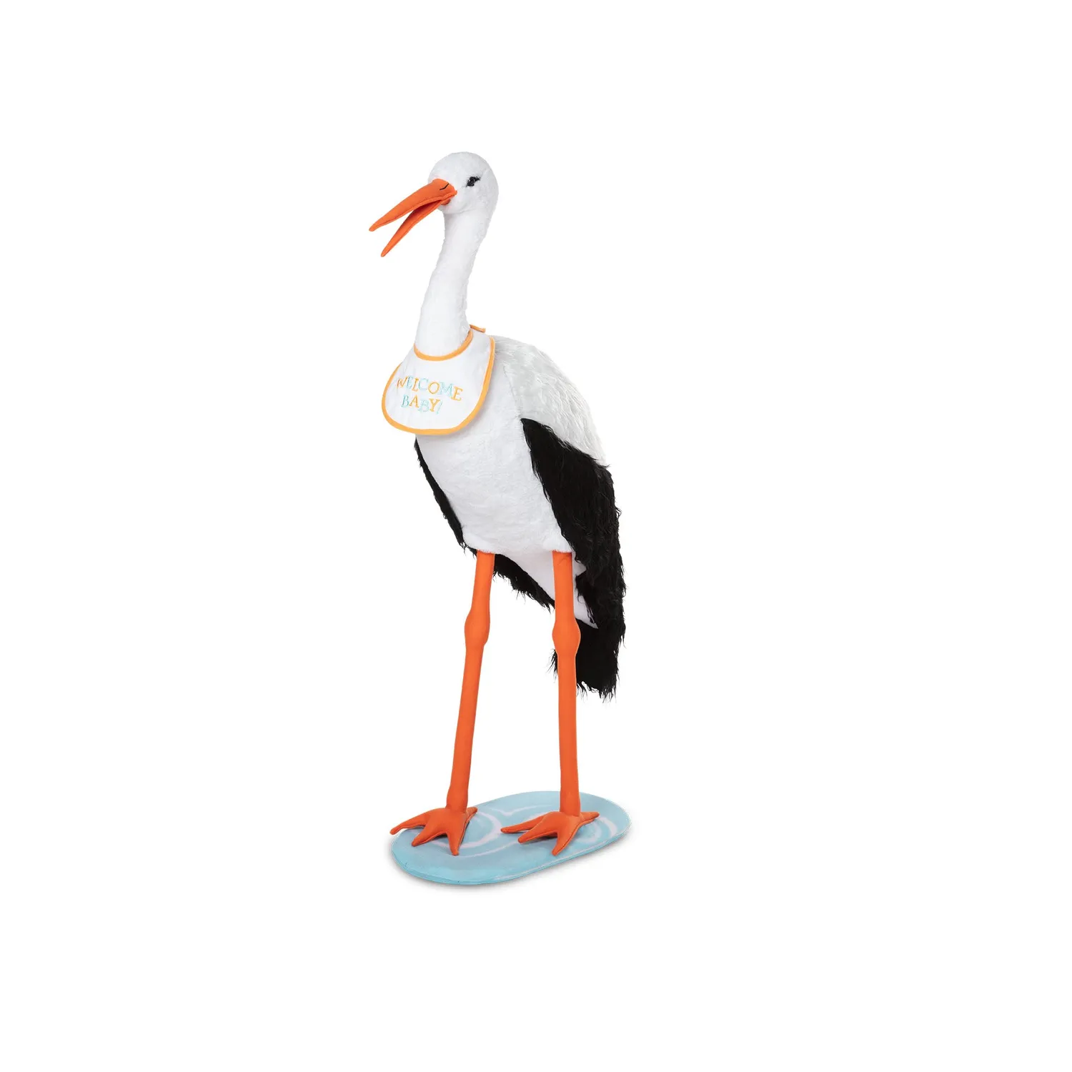 Melissa & Doug Lifelike Plush Stork knuffel 90 cm wit
