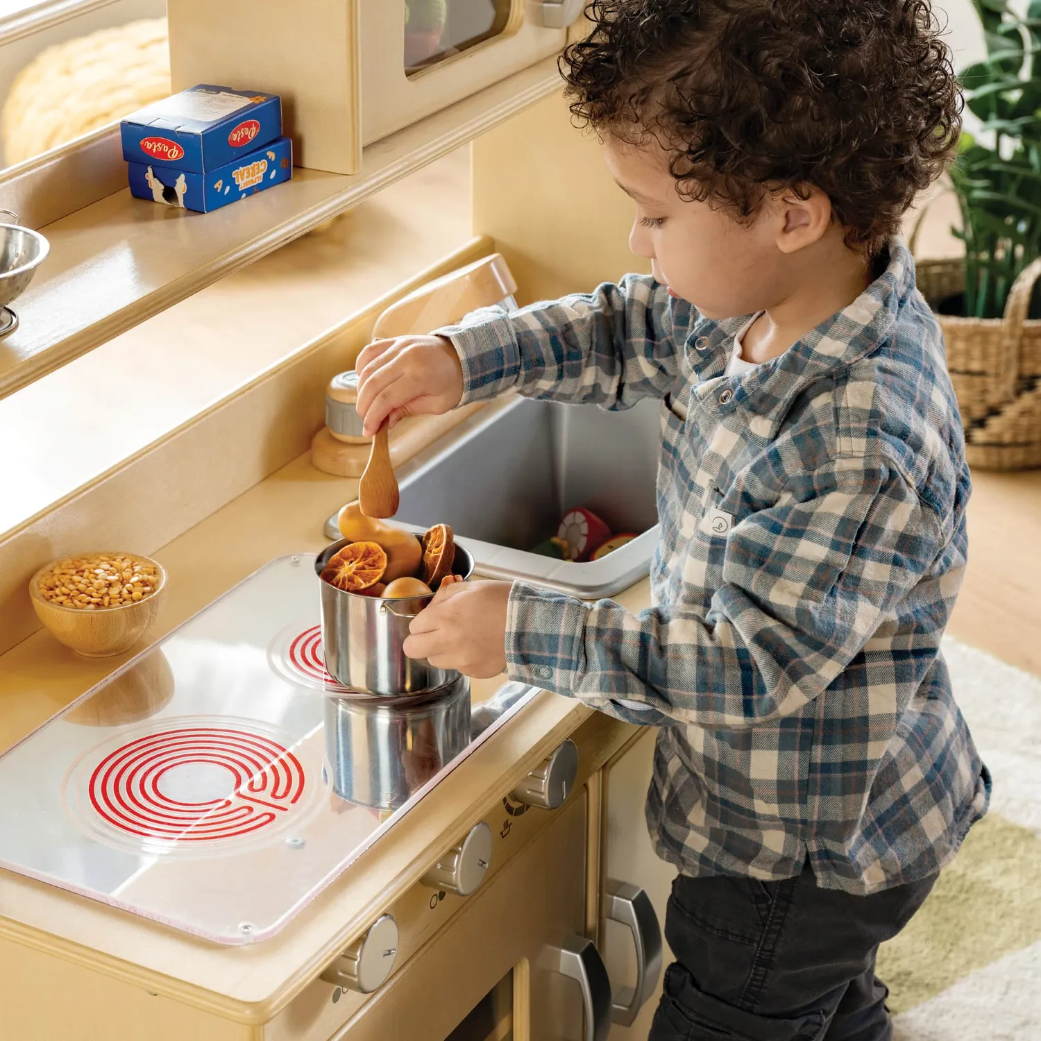 Guidecraft EdQ All-in-One speelkeuken naturel hout