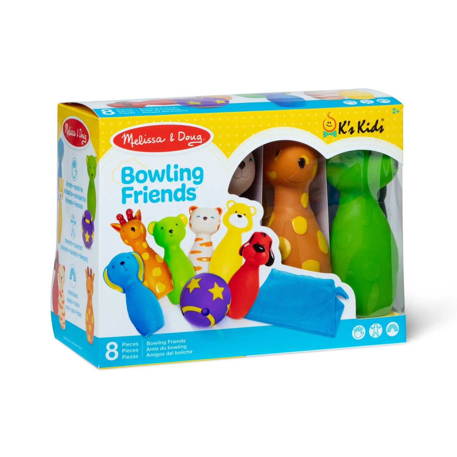 Melissa & Doug K's Kids Bowling Friends Kegelset 6 kegels zacht