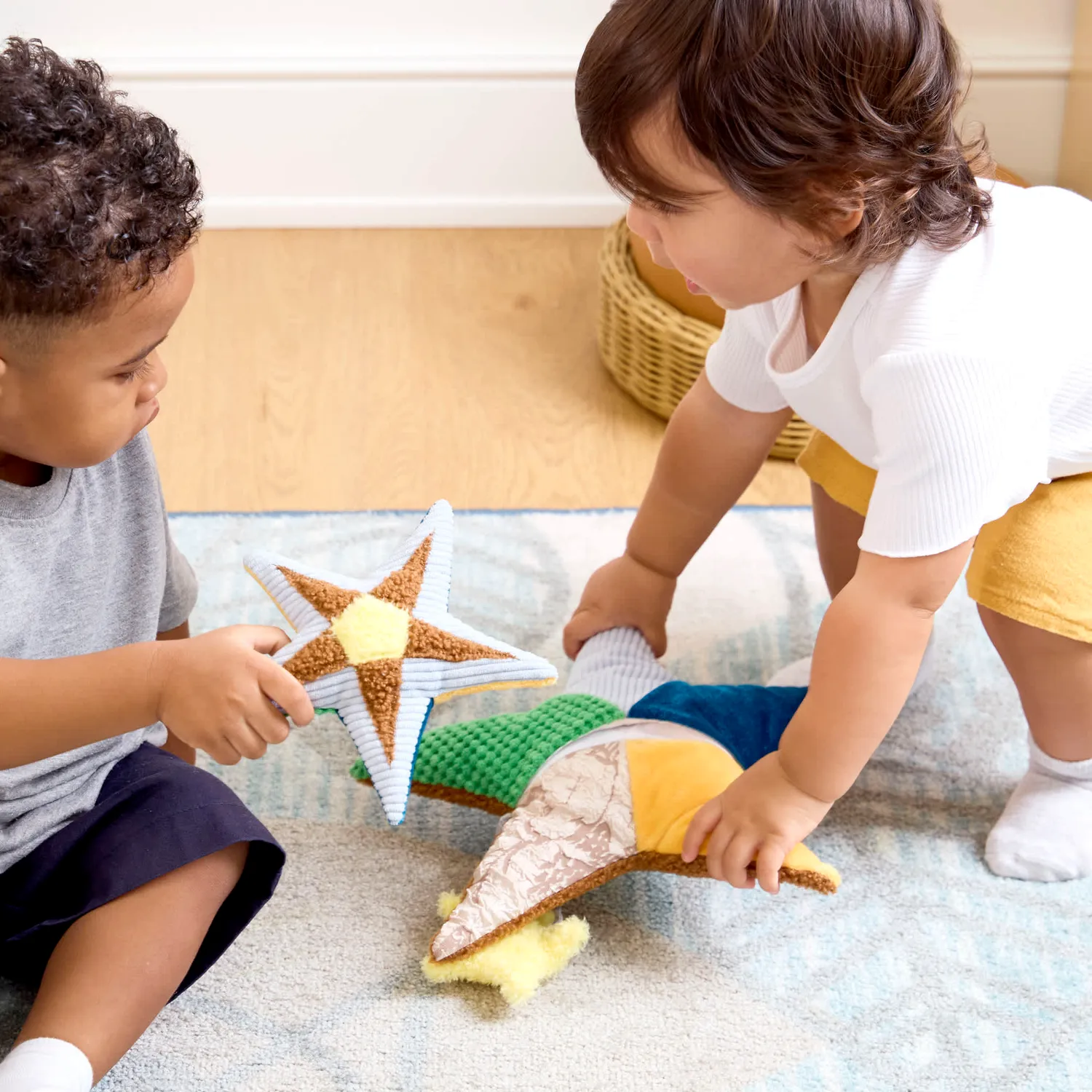 Guidecraft Plush Sea Stars knuffel set van 2 zacht