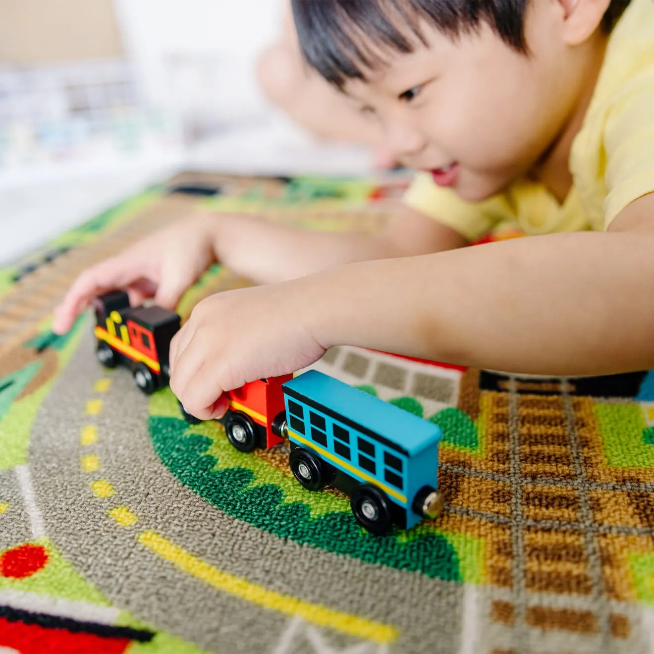 Melissa & Doug Round the Rails speelkleed trein 3 wagons