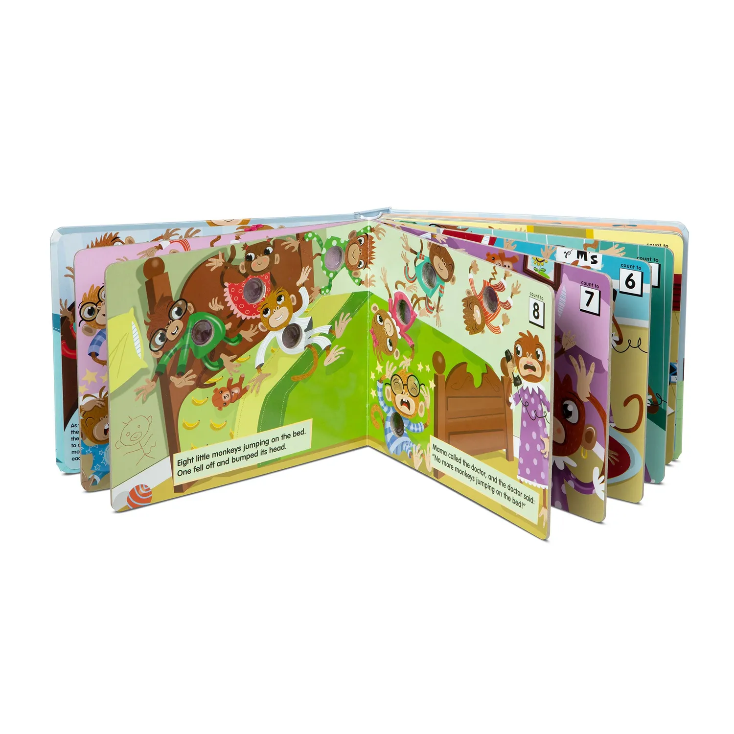 Melissa & Doug Poke-a-Dot 10 Little Monkeys telboek kartonboek