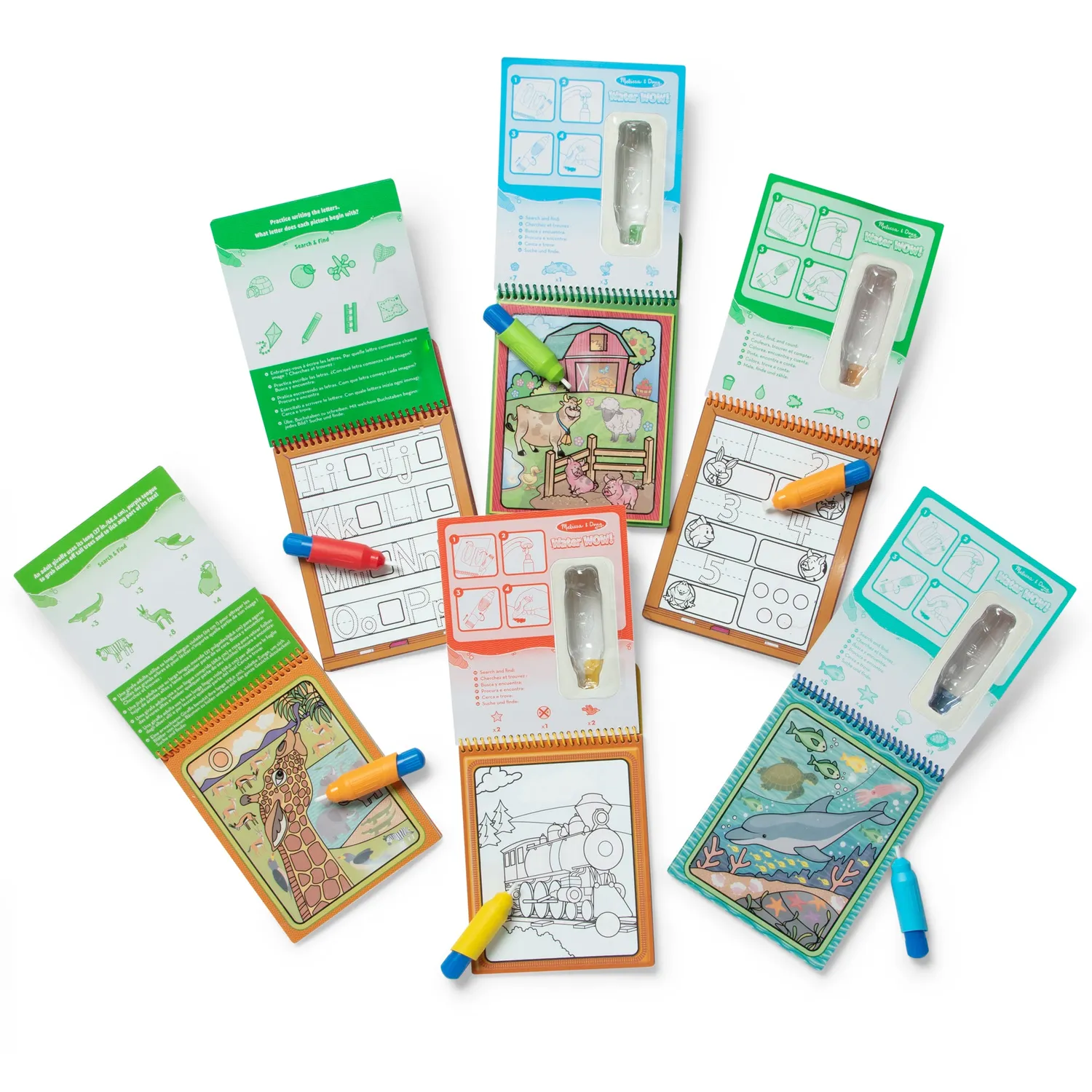 Melissa & Doug Water WOW dieren voertuigen 6-pack