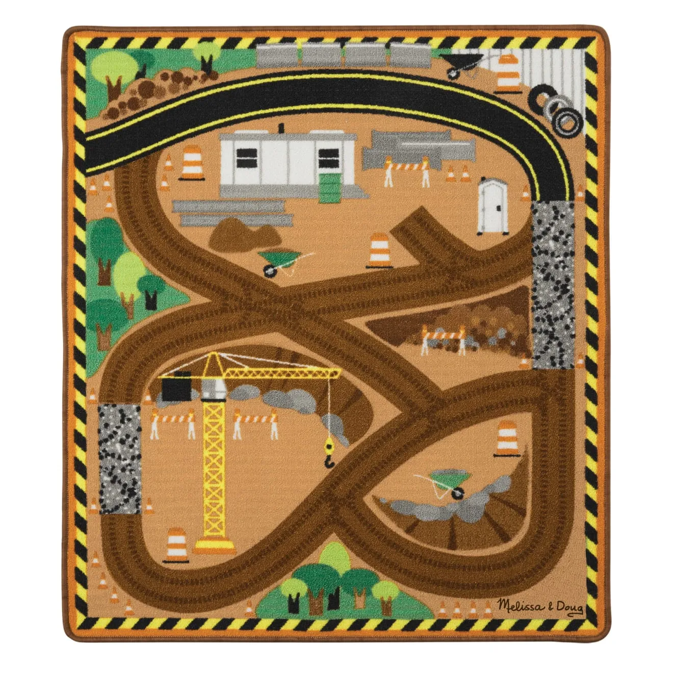 Melissa & Doug Construction Zone speelkleed met 3 auto’s