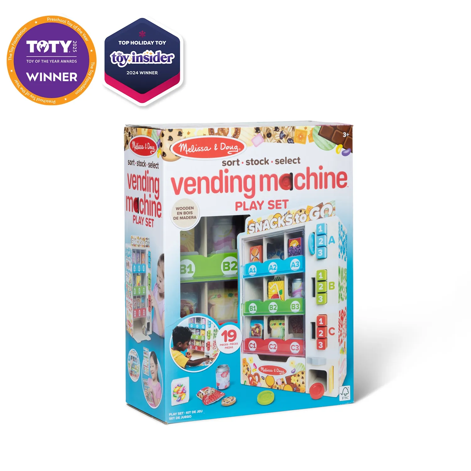 Melissa & Doug snoepautomaat houten winkeltje sorteerset