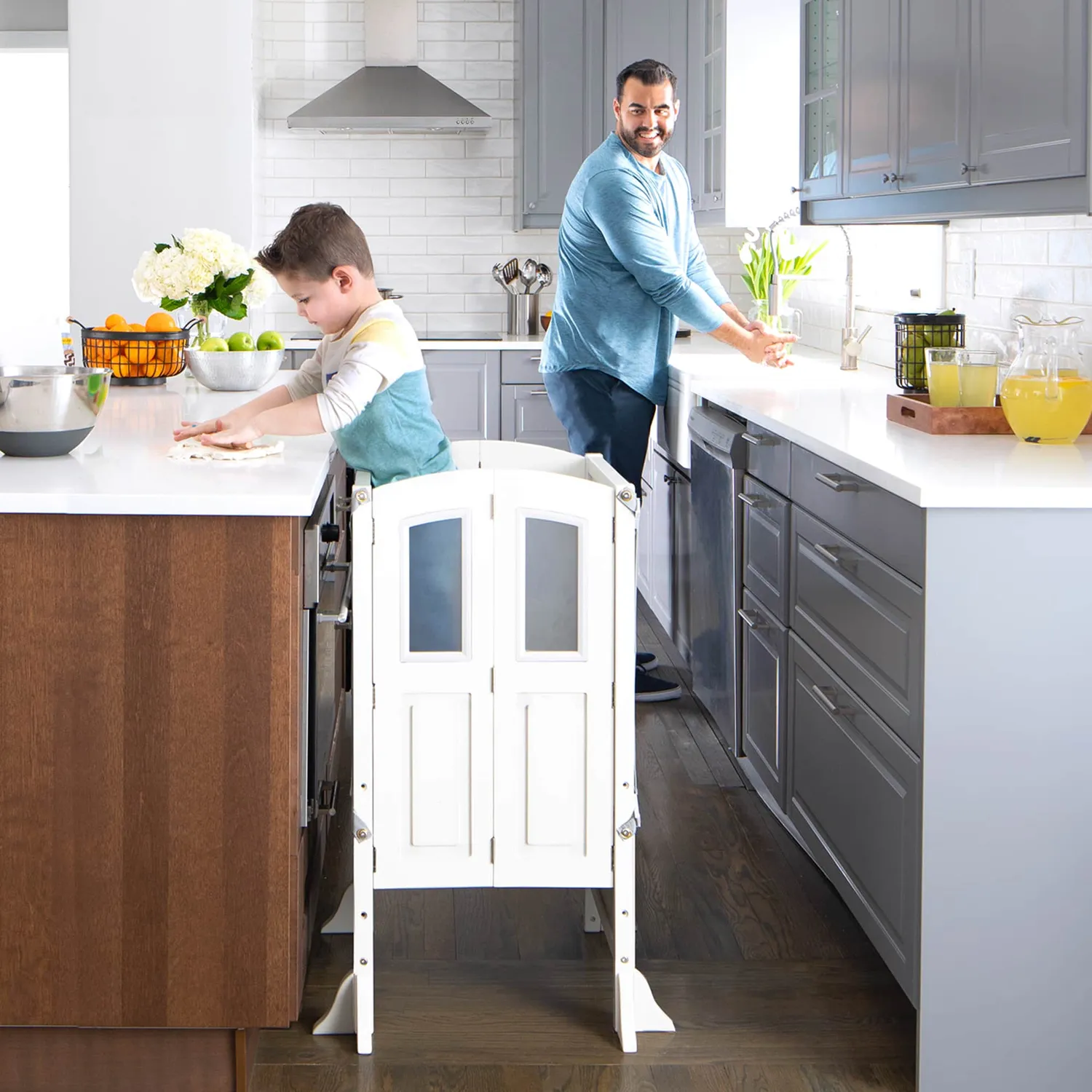 Guidecraft Martha Stewart Kitchen Helper leertoren linen white