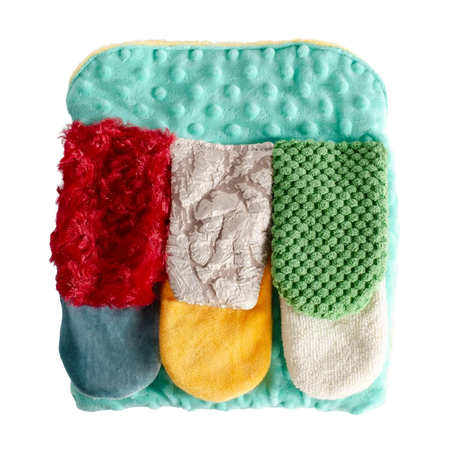 Guidecraft Crinkle Pockets Rainbow sensorisch set van 3