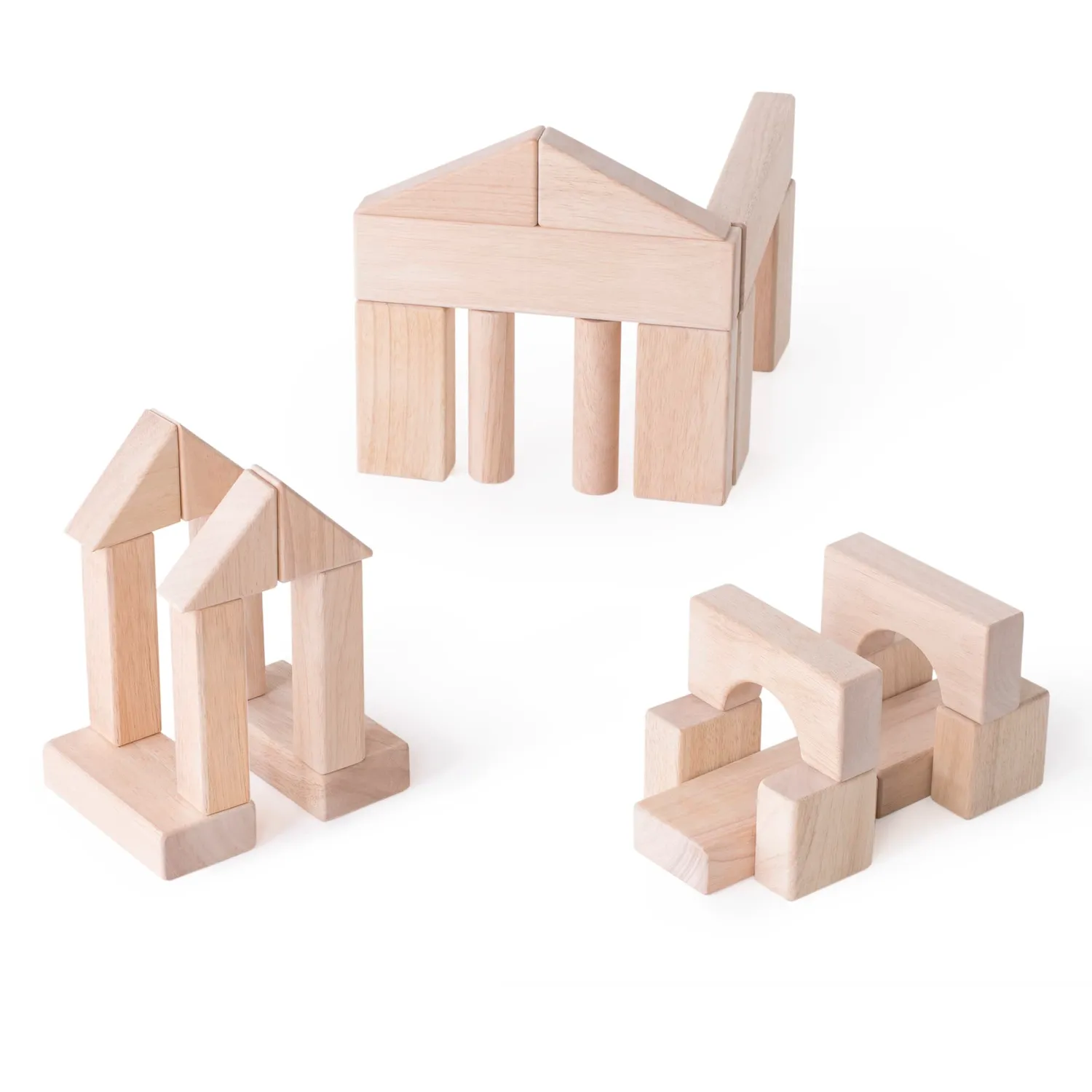Guidecraft Unit Blocks houten blokken 84 delig rubberhout
