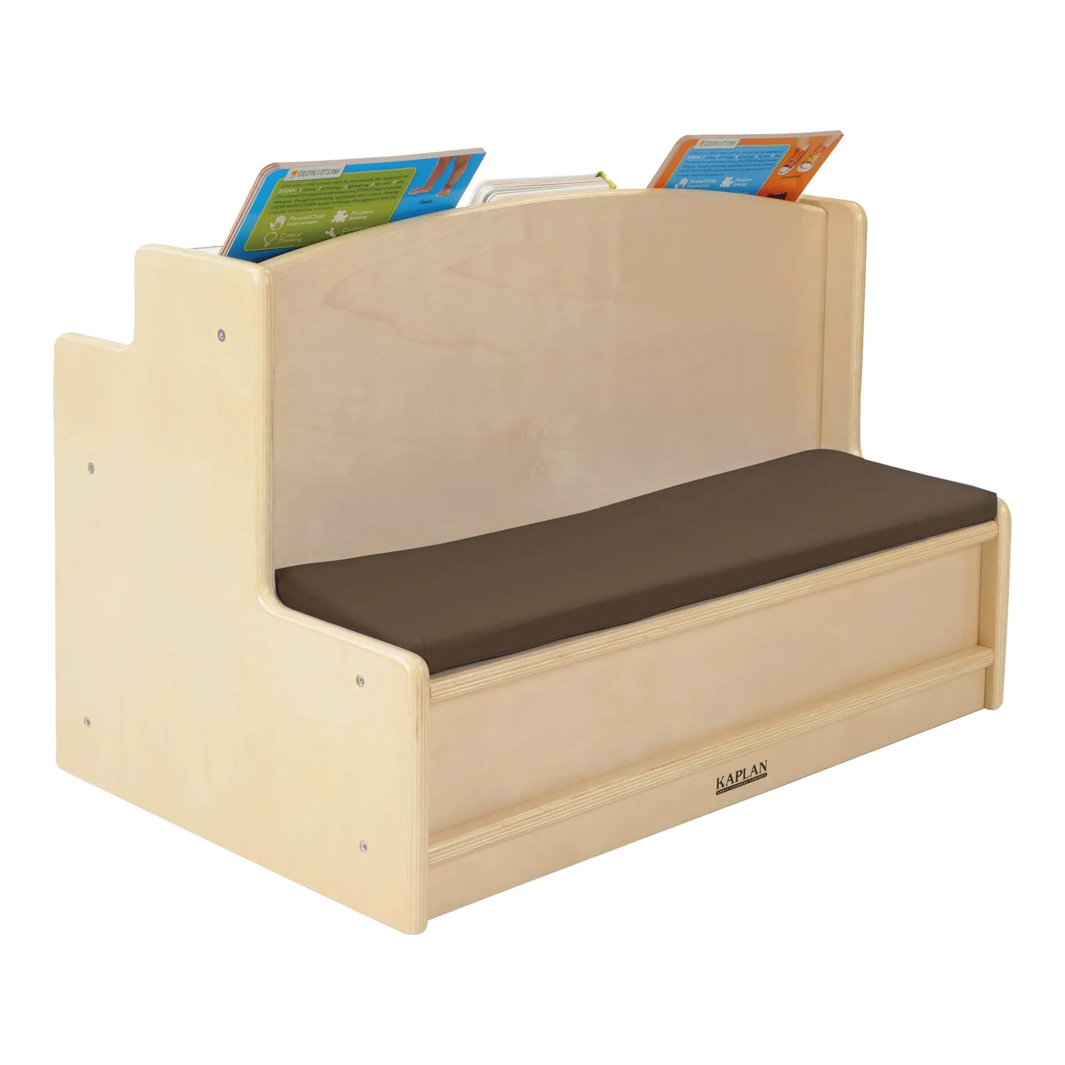 Guidecraft Toddler Reading leesbank met opberging berken