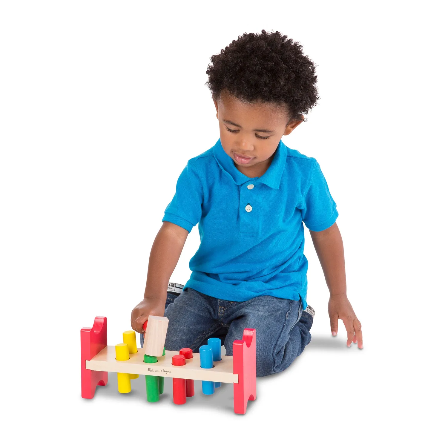 Melissa & Doug Pound-a-Peg hamerbank hout 8 pinnen