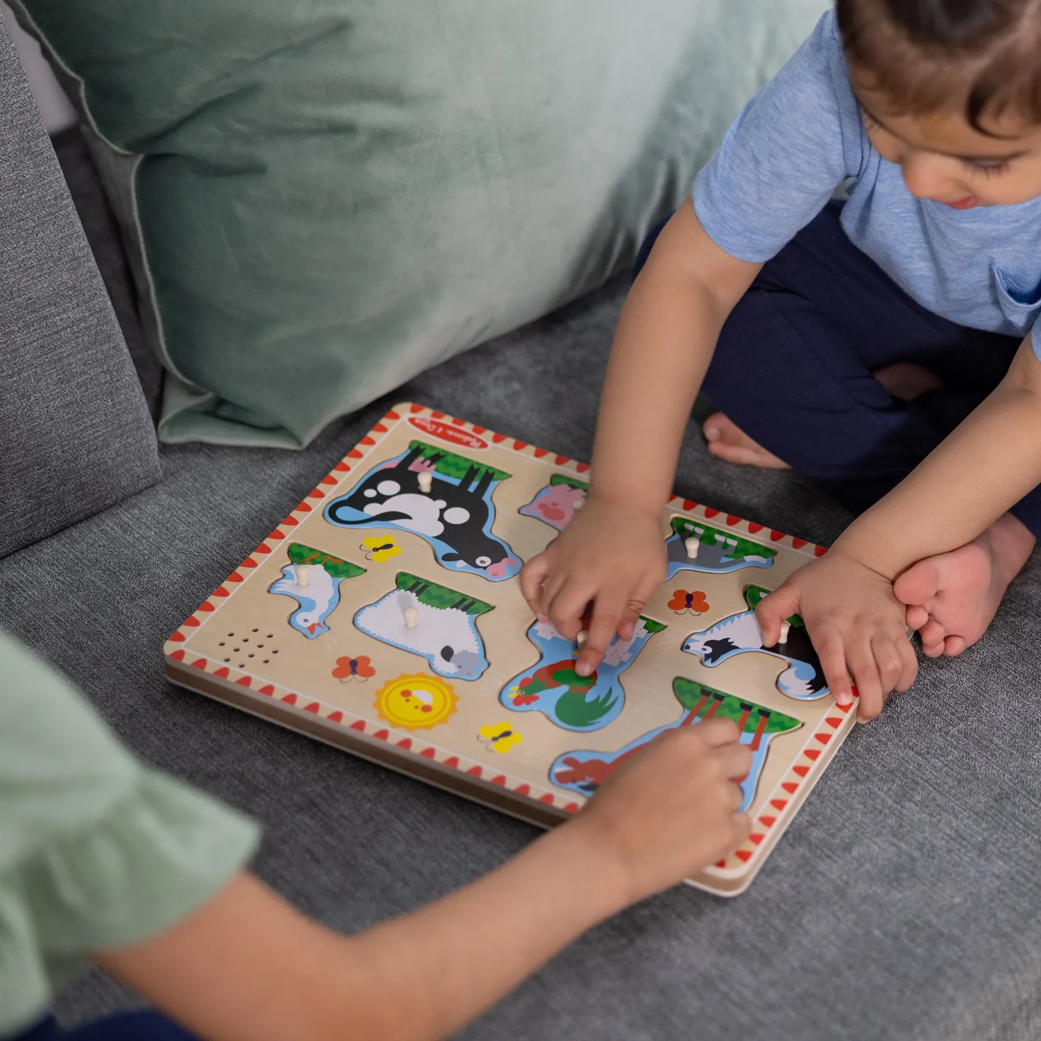 Melissa & Doug geluidspuzzel 2-pack boerderij voertuigen