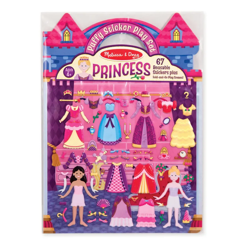 Melissa & Doug Puffy Sticker Play Set Princess stickers herbruikbaar