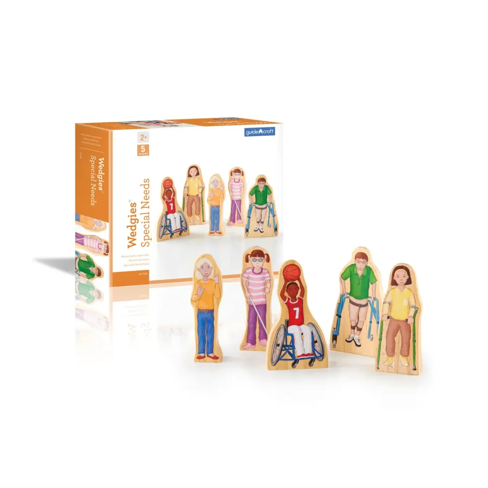Guidecraft Wedgies houten figuren set 5 stuks