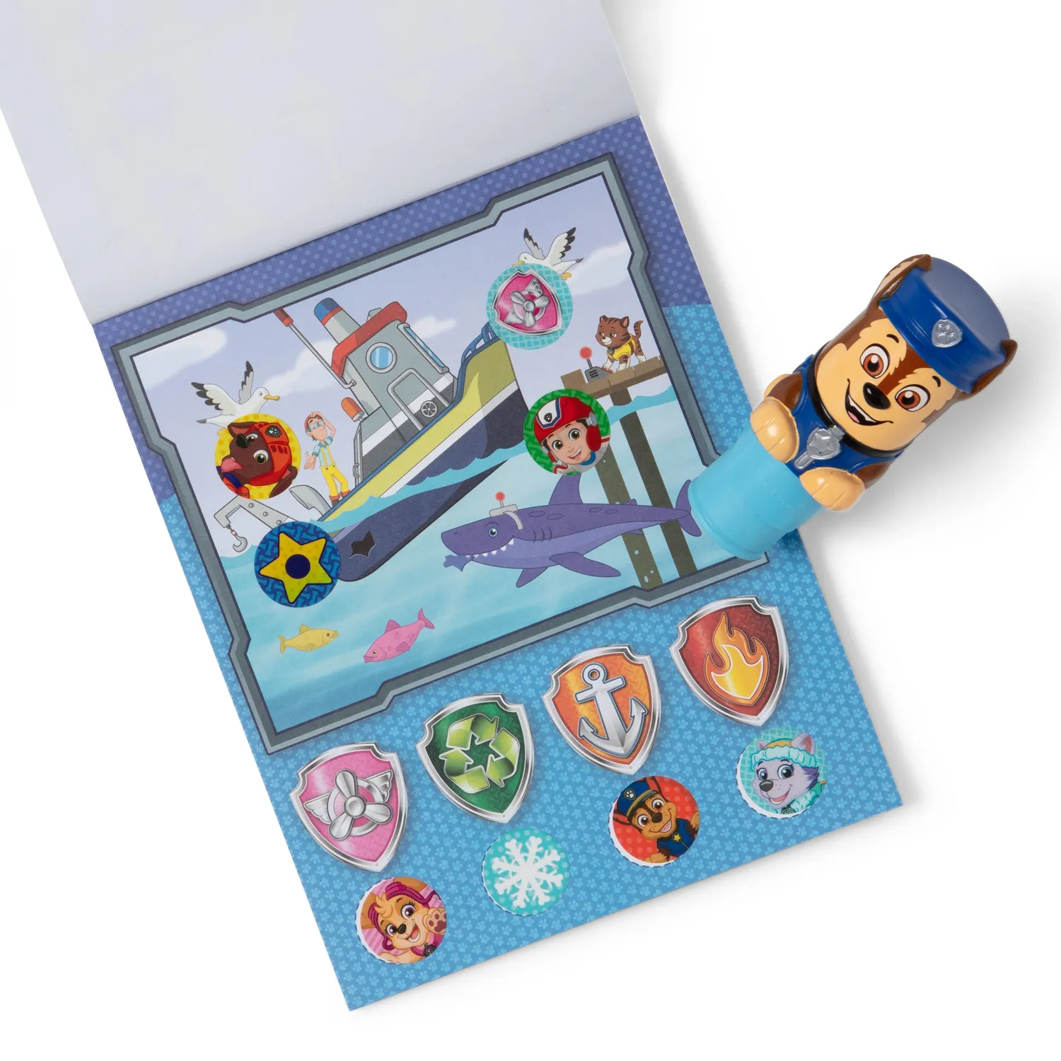 Melissa & Doug Sticker WOW! stickerboek Chase met stamper