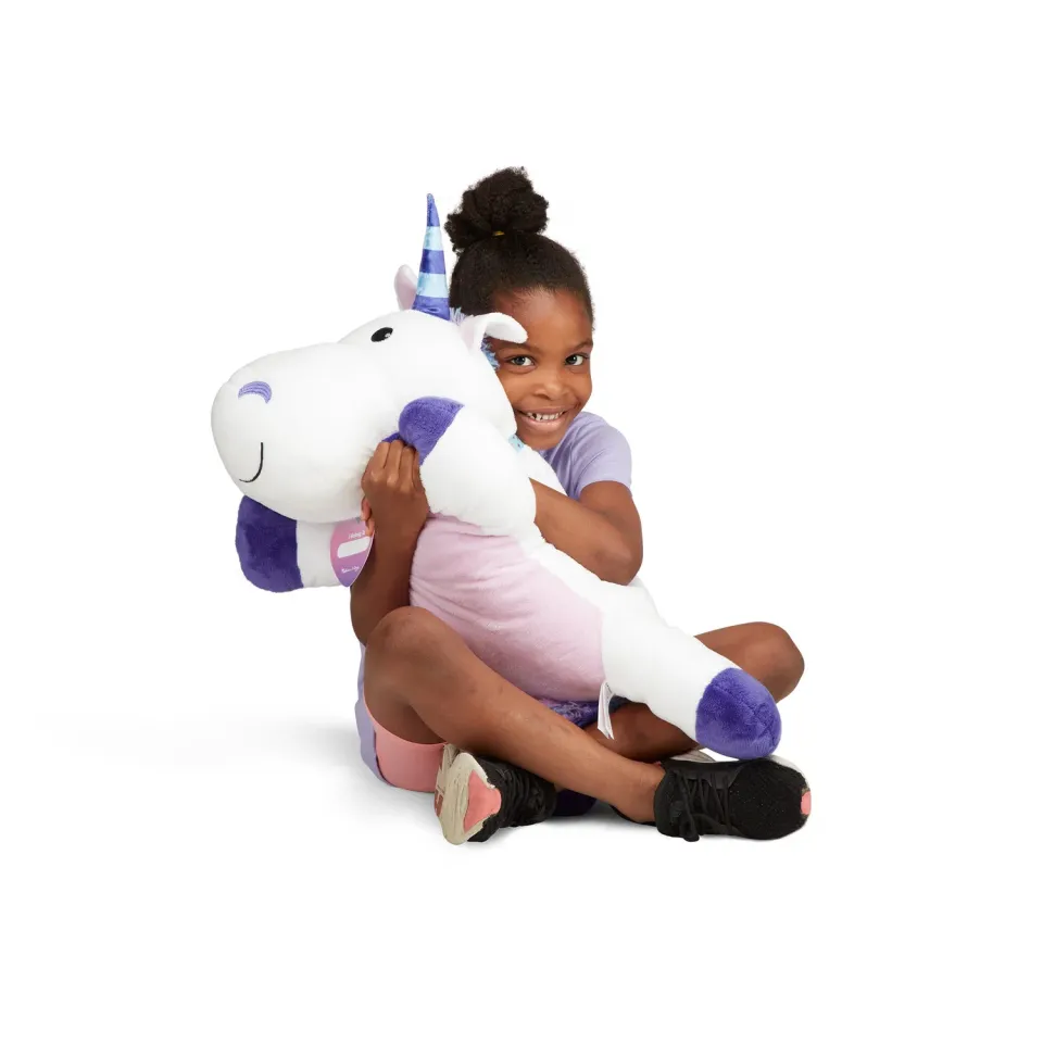 Melissa & Doug Cuddle Unicorn Jumbo knuffel wit 70 cm