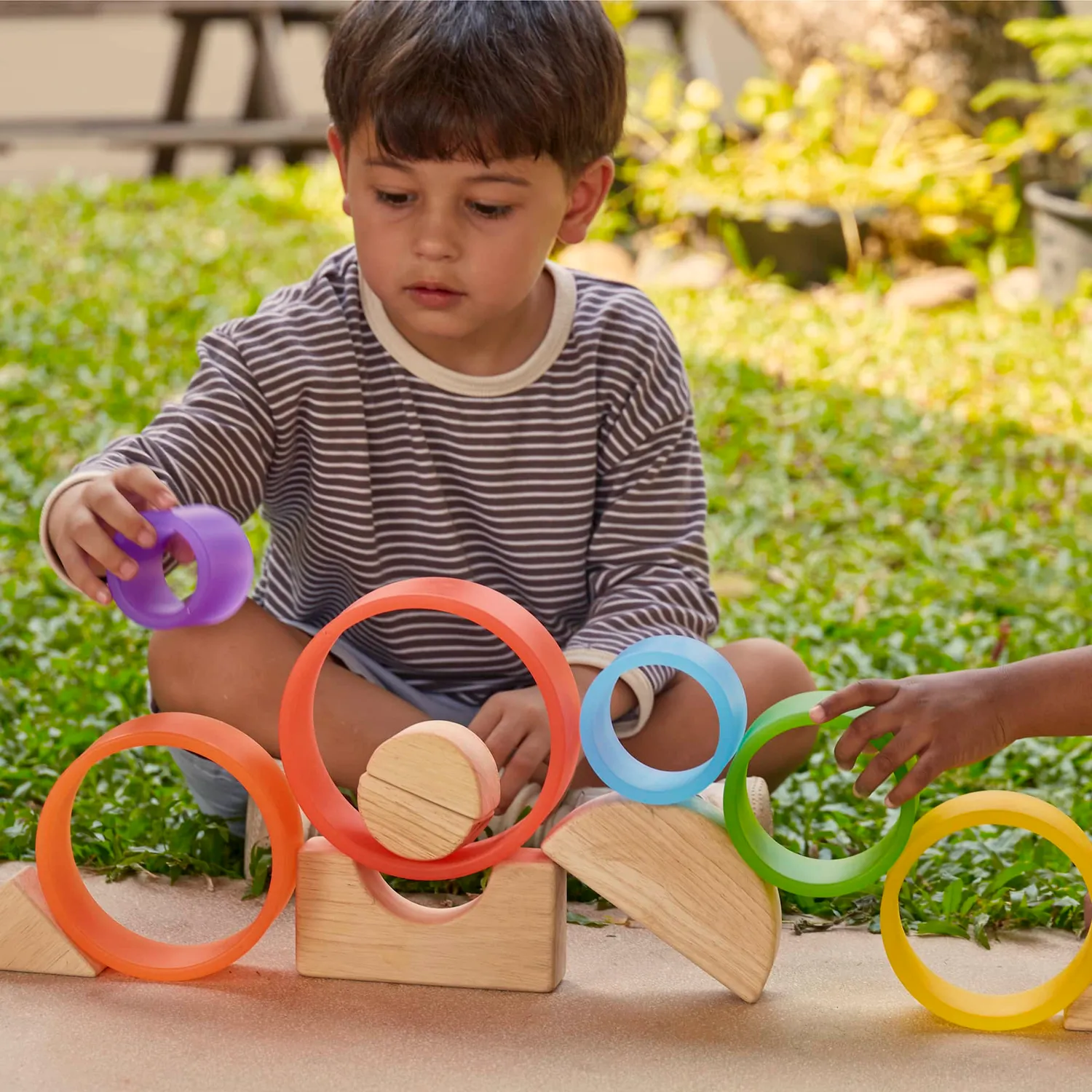 Guidecraft Discovery Circles stapelringen regenboog sensorisch