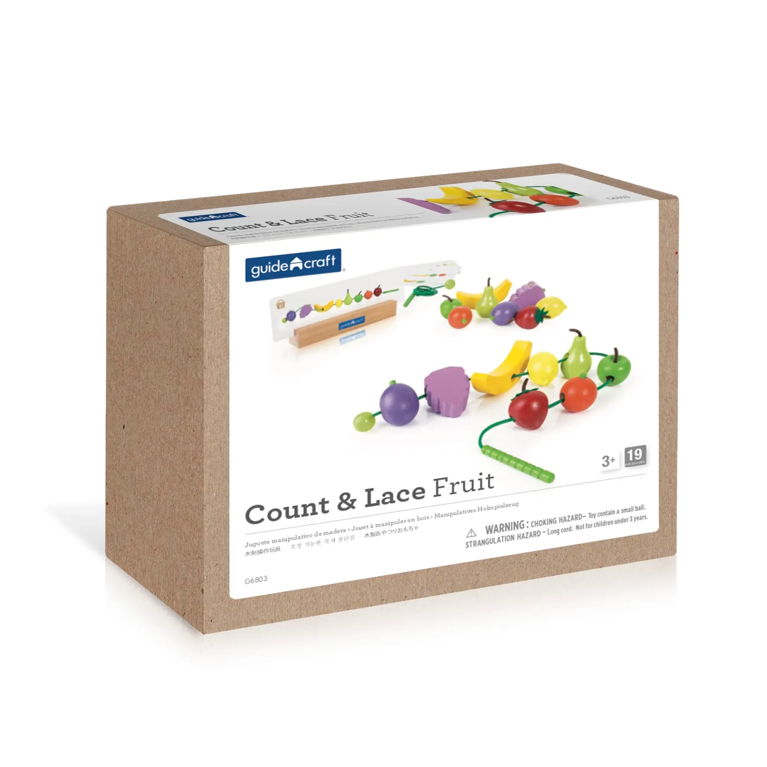 Guidecraft Count and Lace Fruit rijgspel 3+