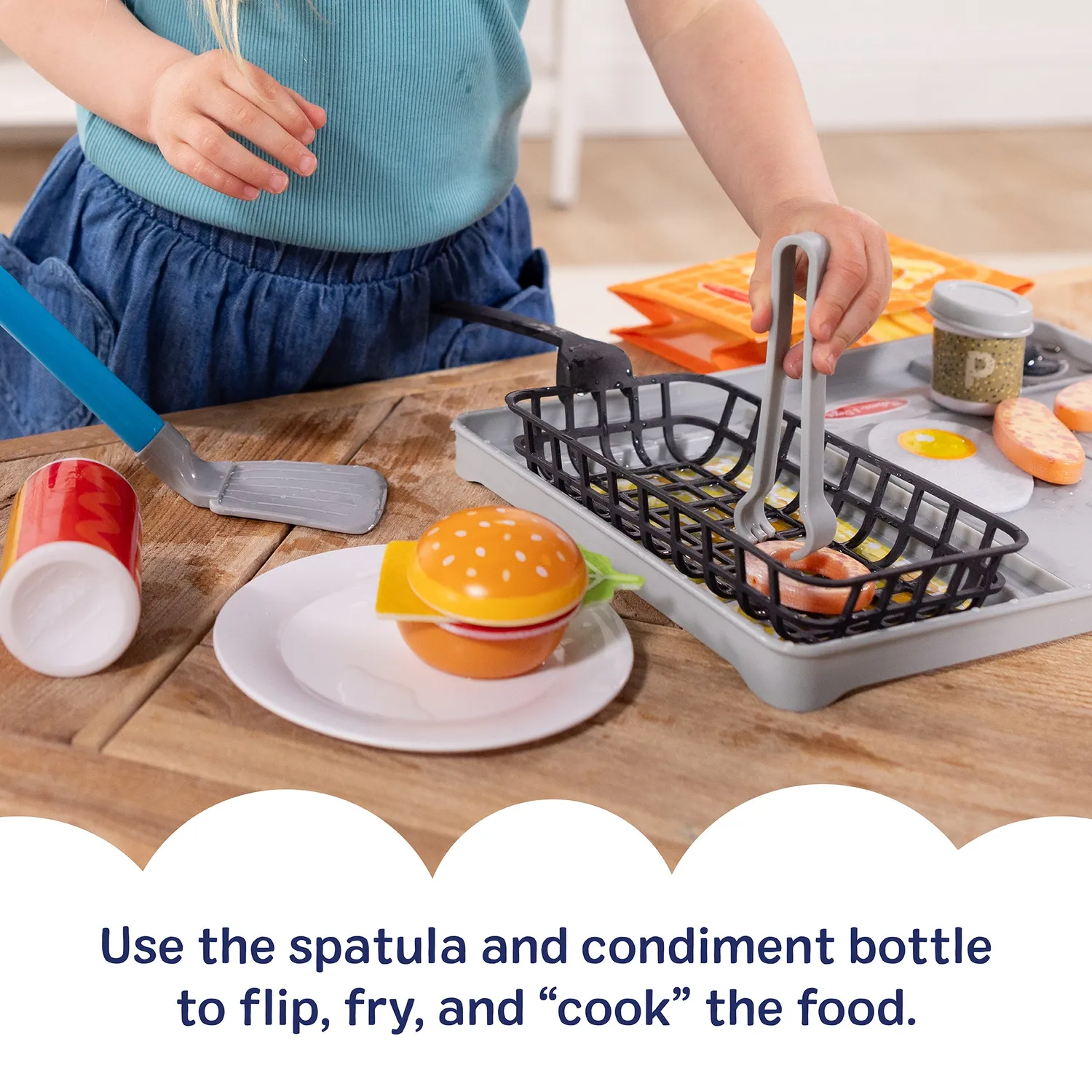 Melissa & Doug Water WOW Flip & Fry grill speelset verkleurend