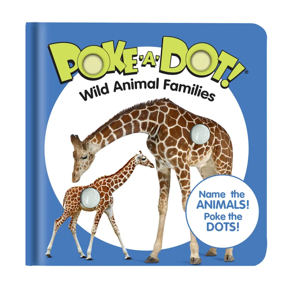 Melissa & Doug Poke-a-Dot Wilde Dierenfamilies kartonboek