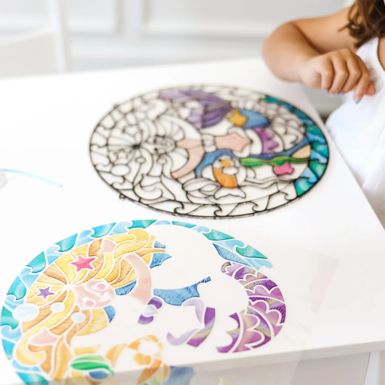 Melissa & Doug Stained Glass Mermaid raamhanger 3-5 jaar