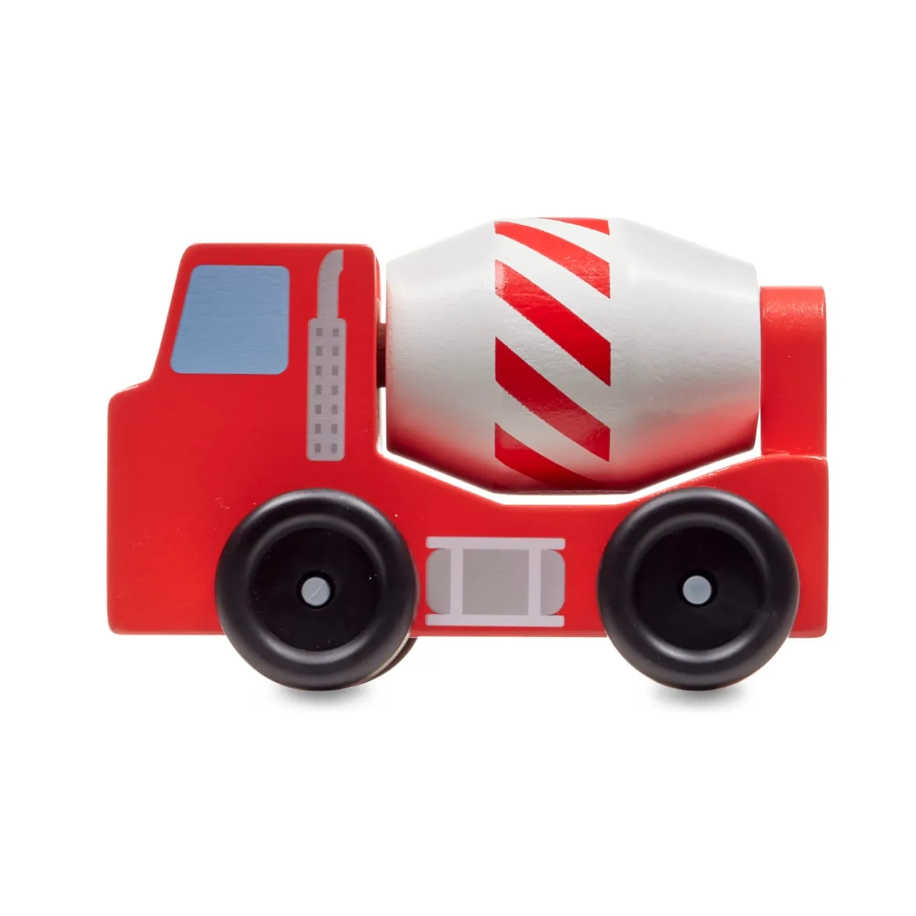 Melissa & Doug Classic Wooden Toy Construction Vehicle Set bouwvoertuigen