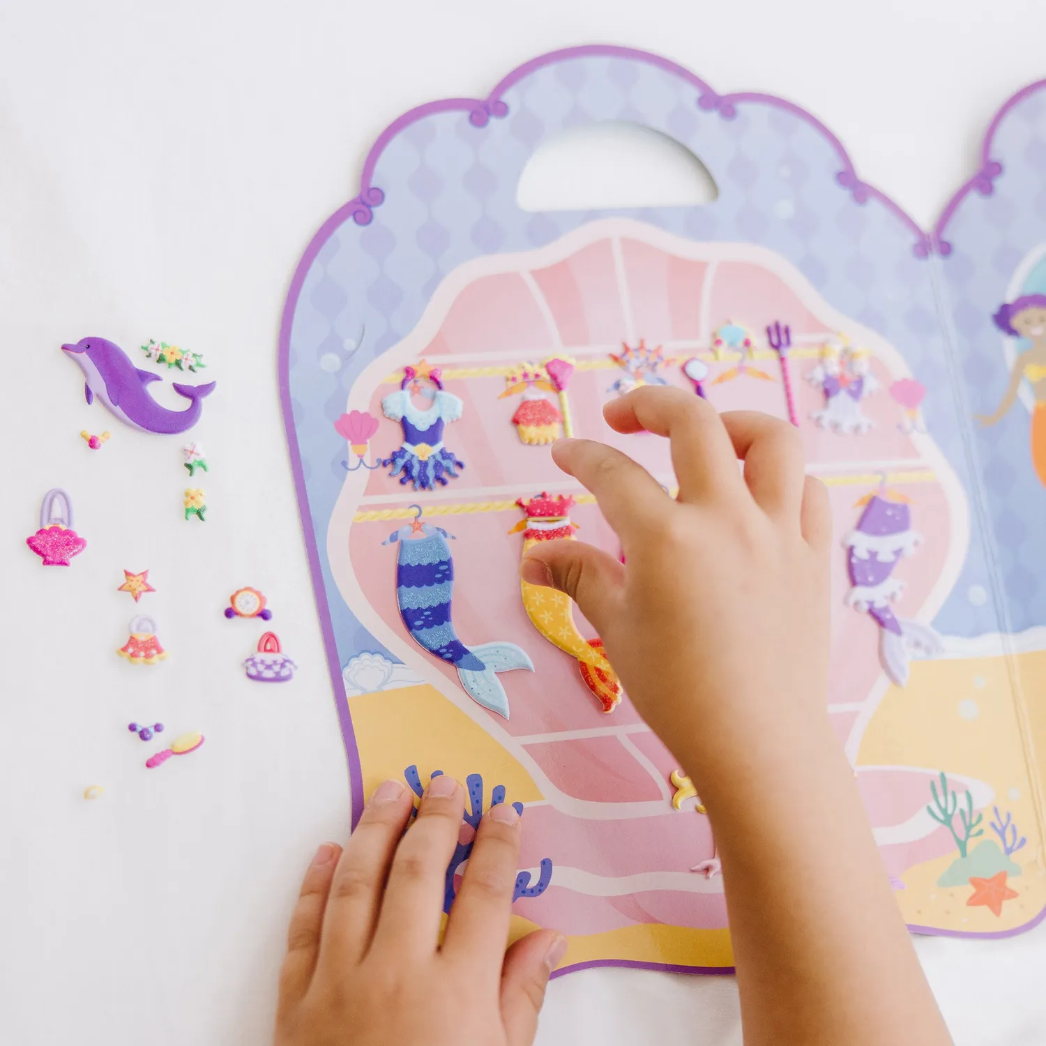 Melissa & Doug Puffy Sticker zeemeermin set 65 herbruikbaar