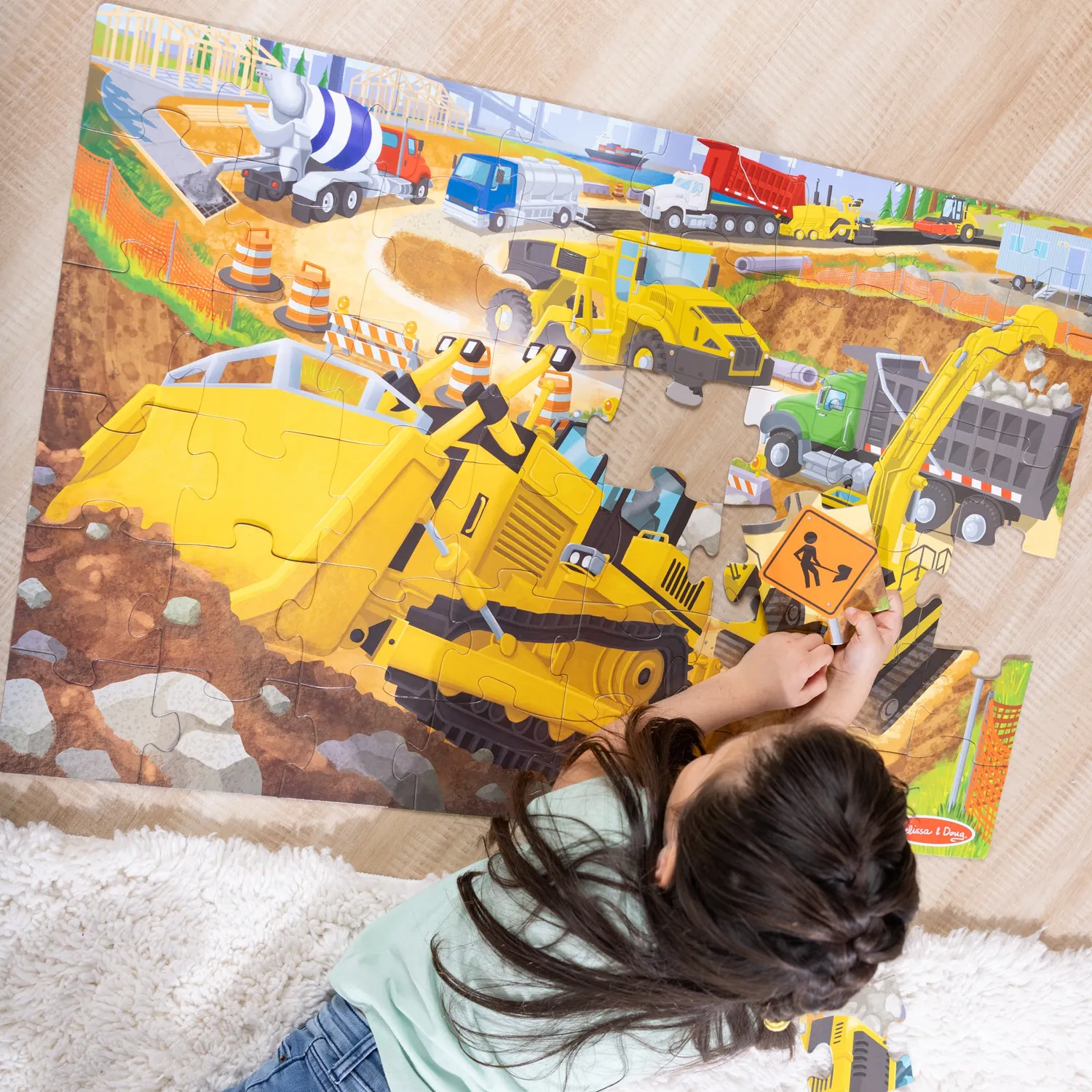 Melissa & Doug Building Site Vloerpuzzel 48 Stukjes