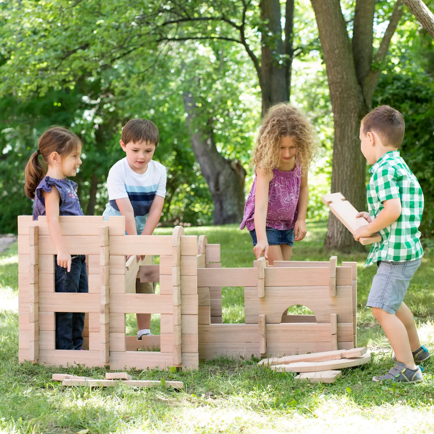 Guidecraft Notch Blocks Set 89 bouwblokken houten
