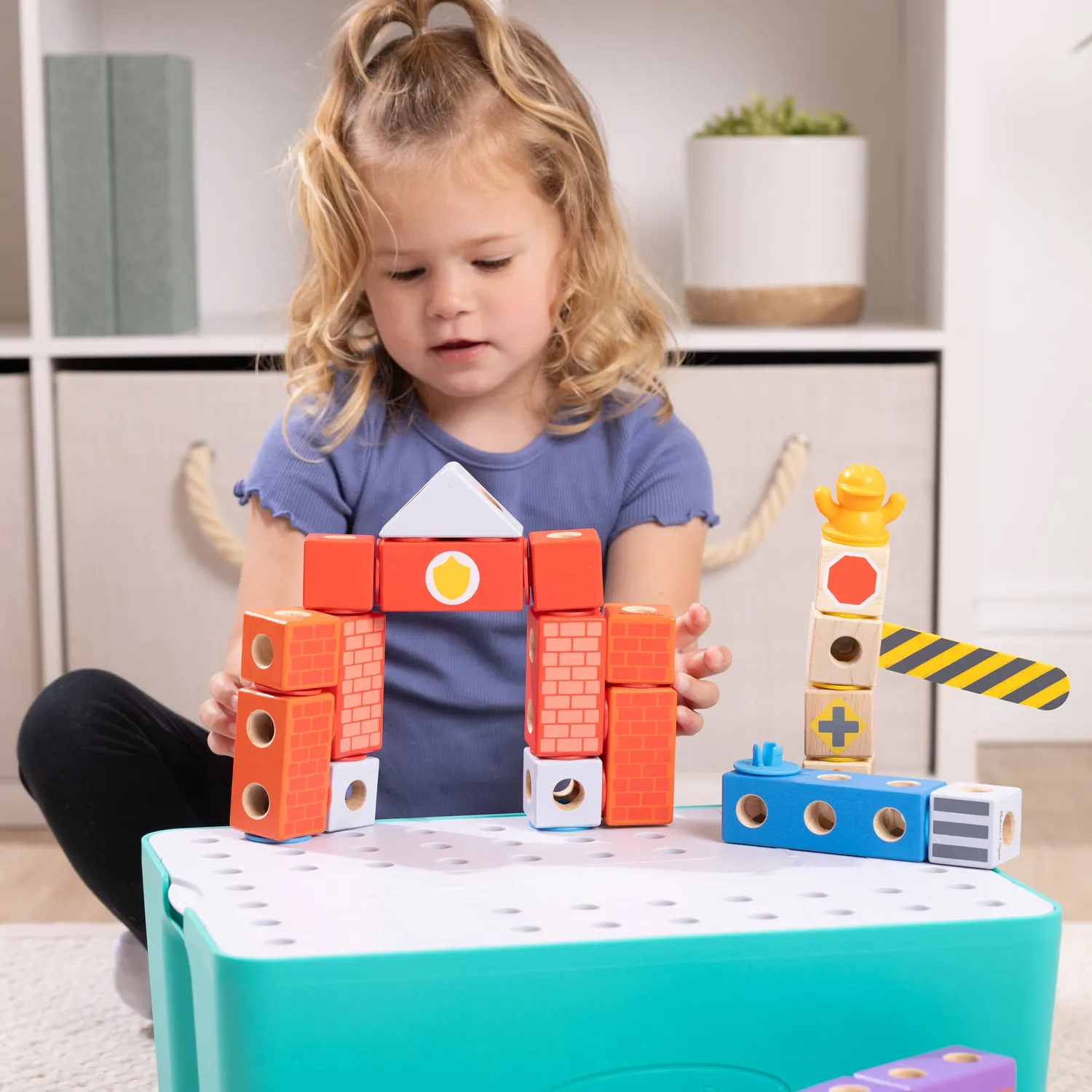 Melissa & Doug Blockables City Deluxe speelset 131-delig houten