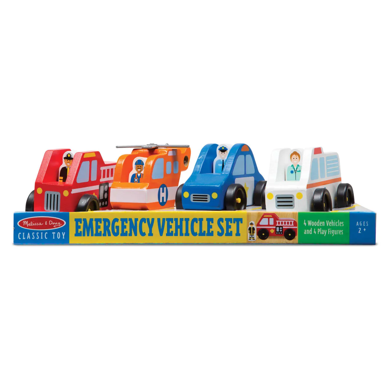Melissa & Doug Emergency voertuigenset hout