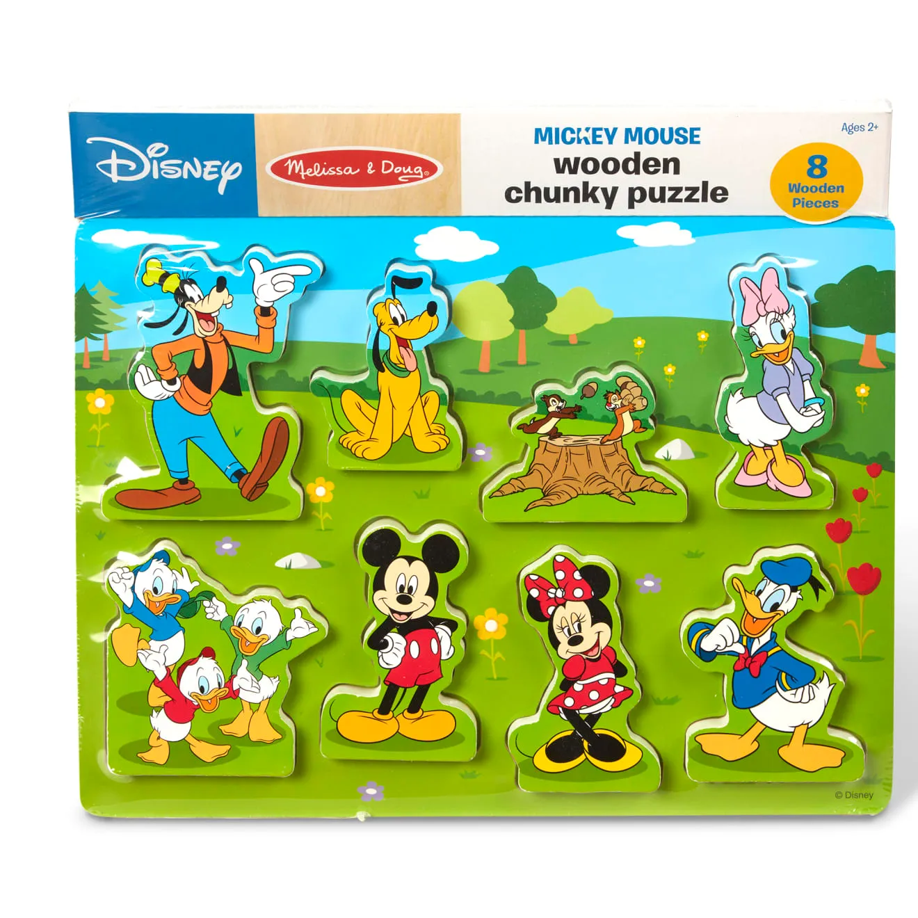 Melissa & Doug Mickey Mouse houten puzzel 8 stukjes peuter