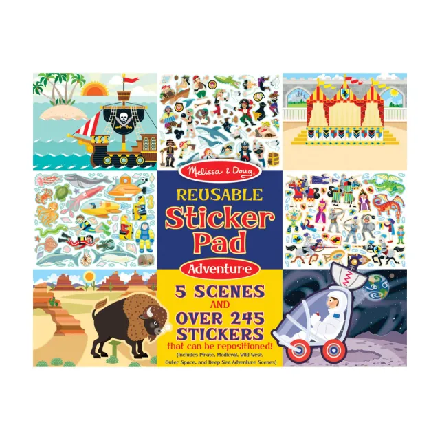 Melissa & Doug Adventure Pad herbruikbare stickers 245 stuks
