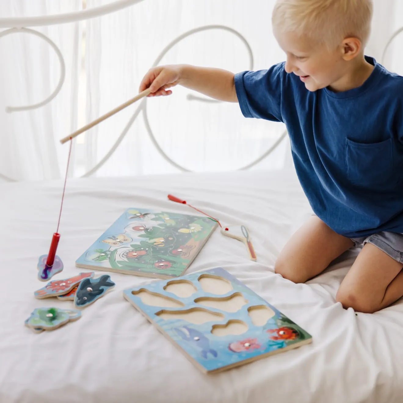 Melissa & Doug Bug-Catching magnetisch puzzelspel hout 10 insecten
