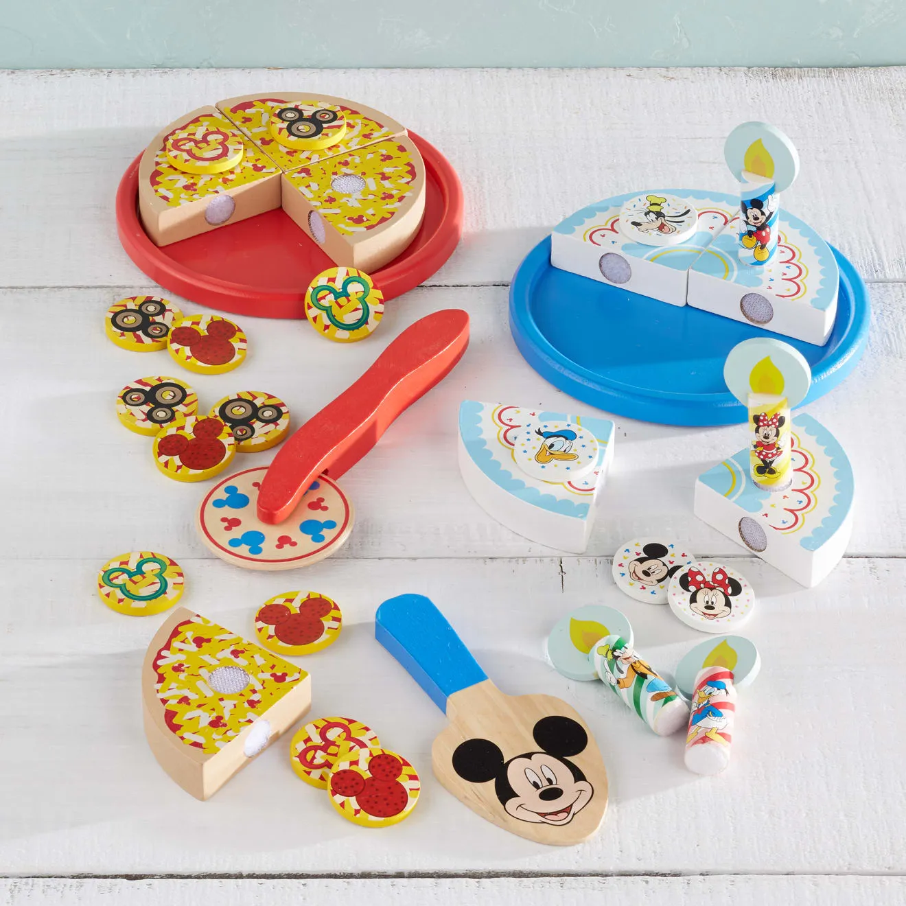 Melissa & Doug Mickey Mouse Pizza & Cake speelset hout