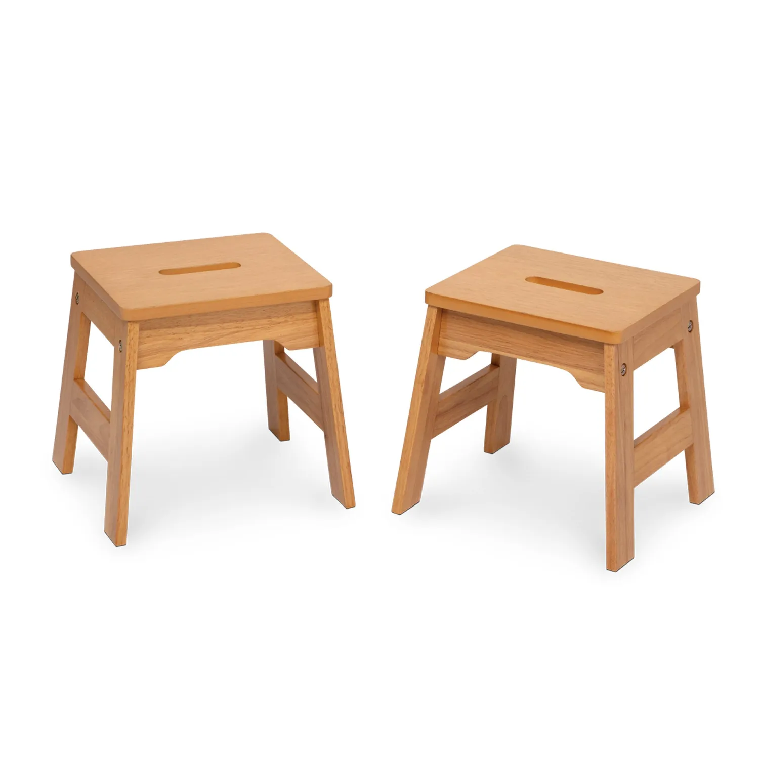 Melissa & Doug Wooden Stools kinderkrukjes set van 2 stapelbaar