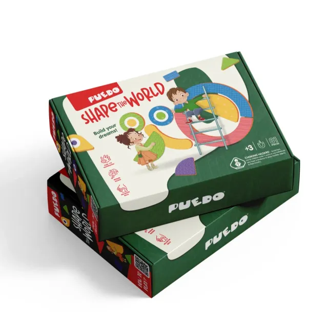 Puedo Shape The World magneetspel vormen 3 niveaus
