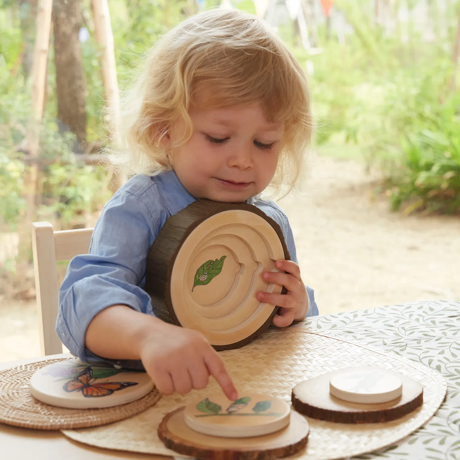 Guidecraft Lifecycle puzzel set van 3 kikker vlinder schildpad