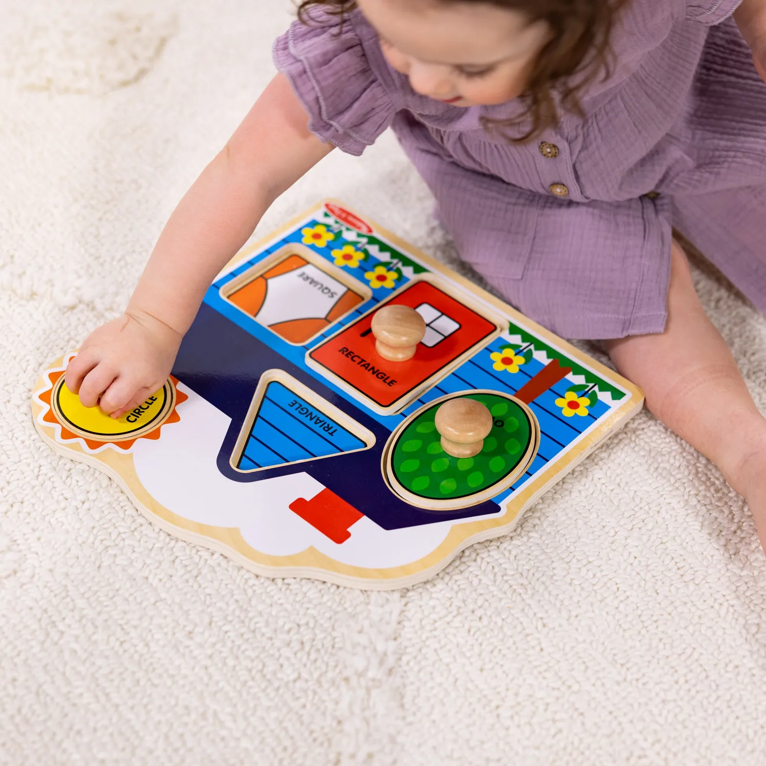 Melissa & Doug First Shapes houten vormenpuzzel 5 stukjes