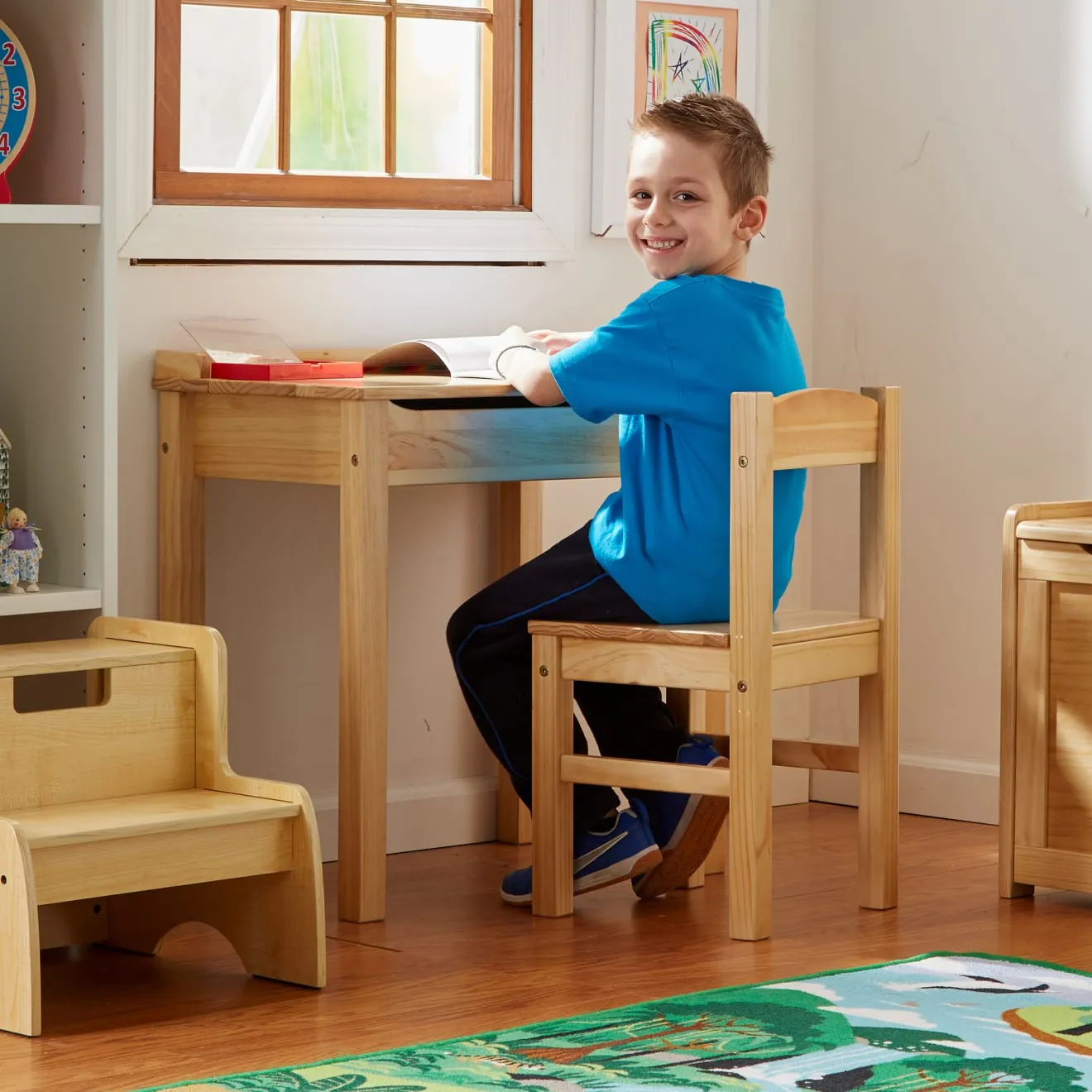 Melissa & Doug Bureau met Stoel Hout Honing Kleur