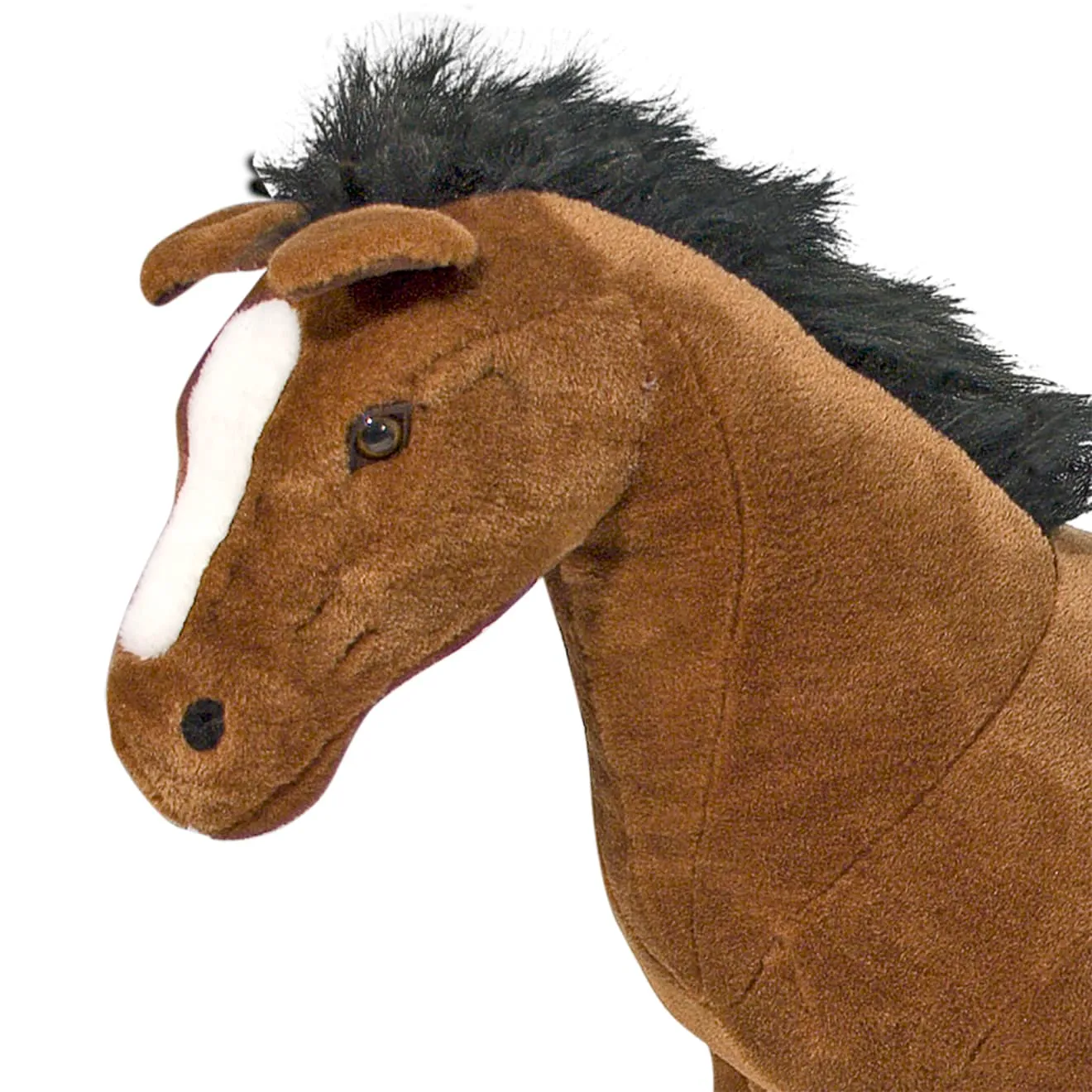 Melissa & Doug Paard knuffel reuze bruin 90 cm